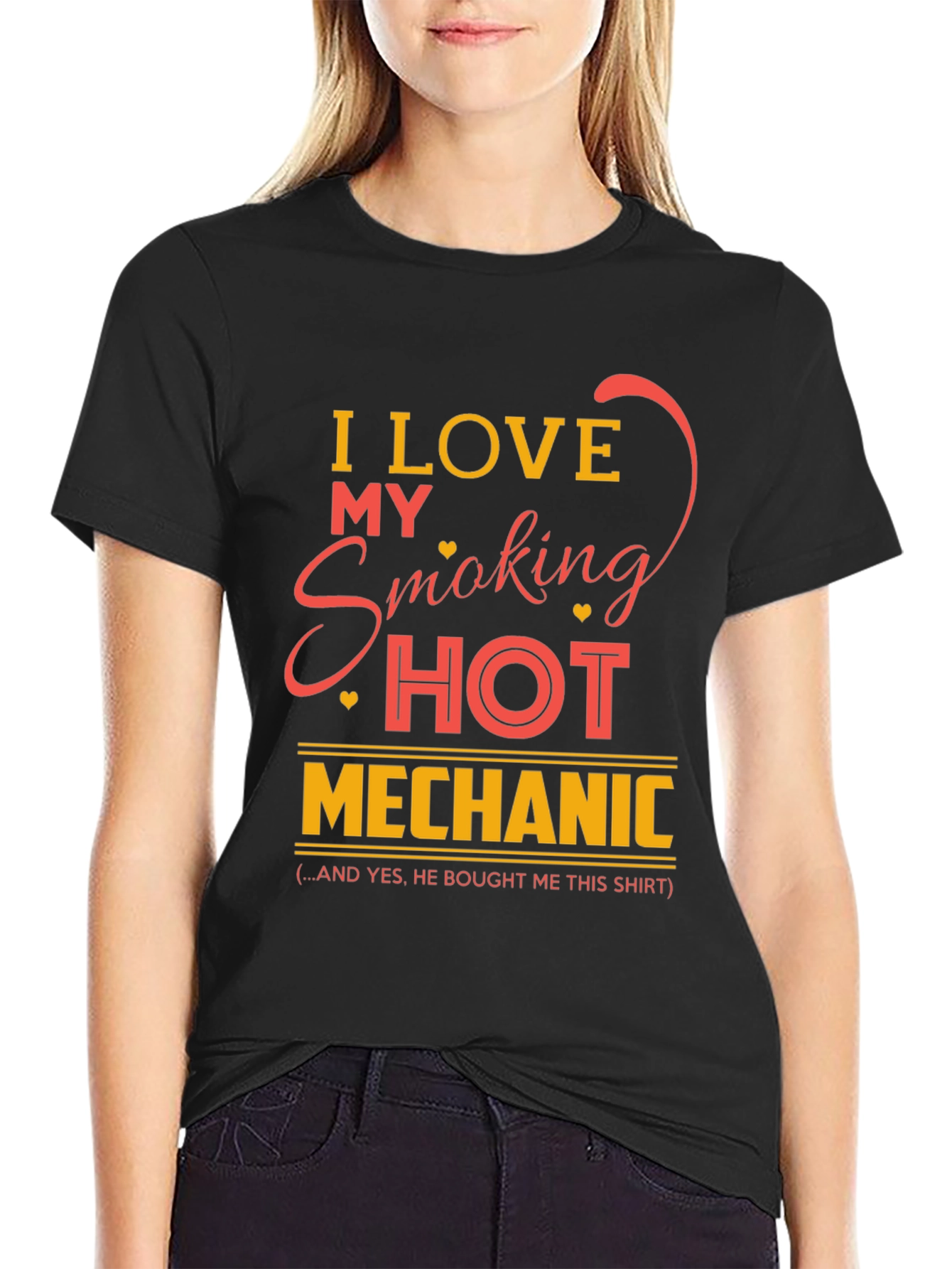 I Love My Smoking Hot Mechanic T-Shirt