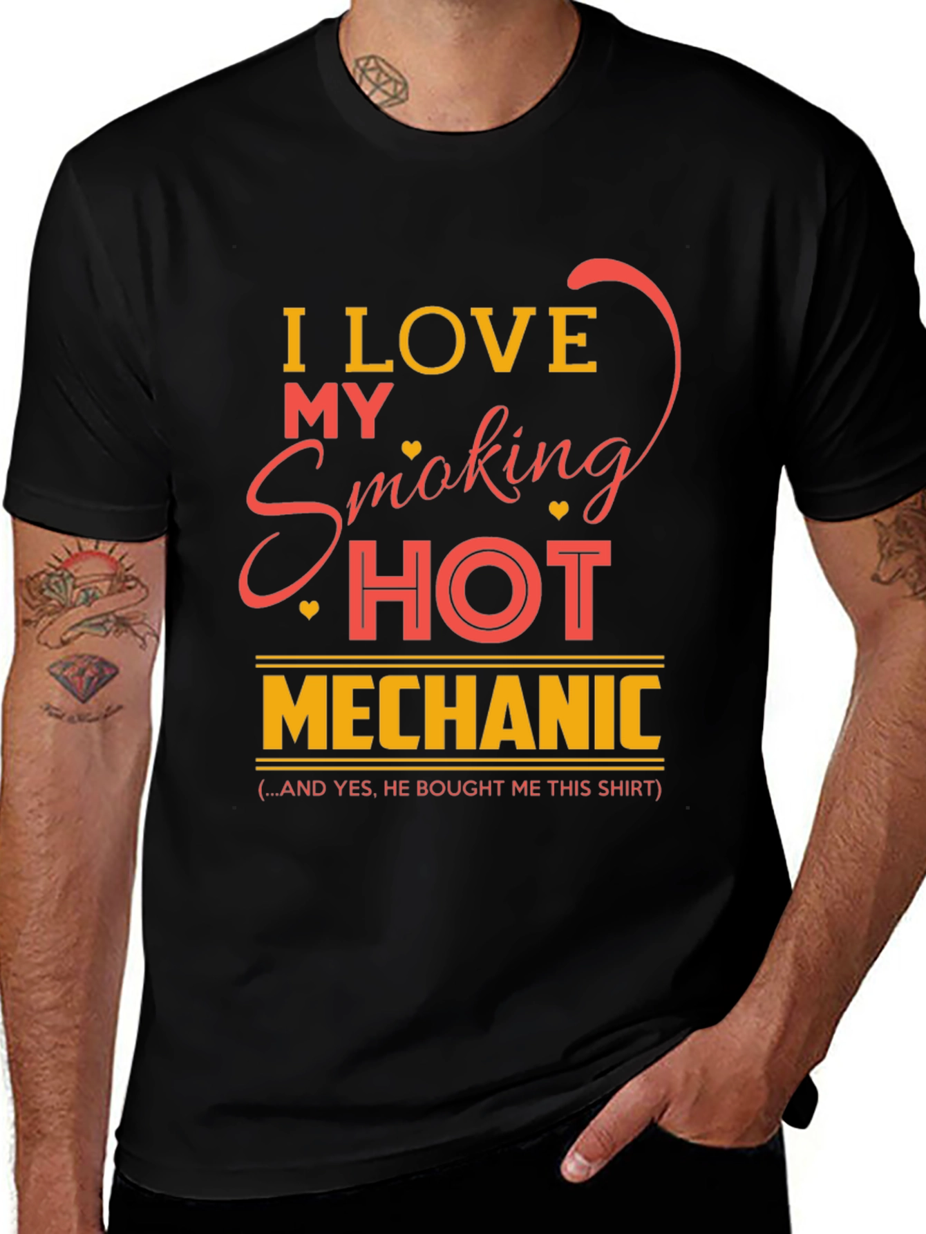 I Love My Smoking Hot Mechanic T-Shirt