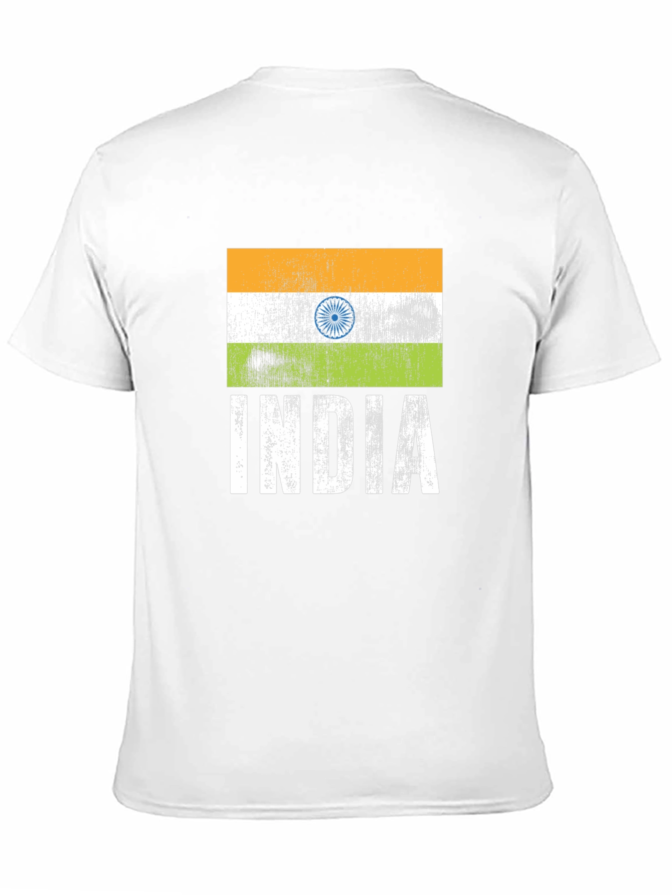 India Flag Graphic Tee - Black Cotton T-Shirt