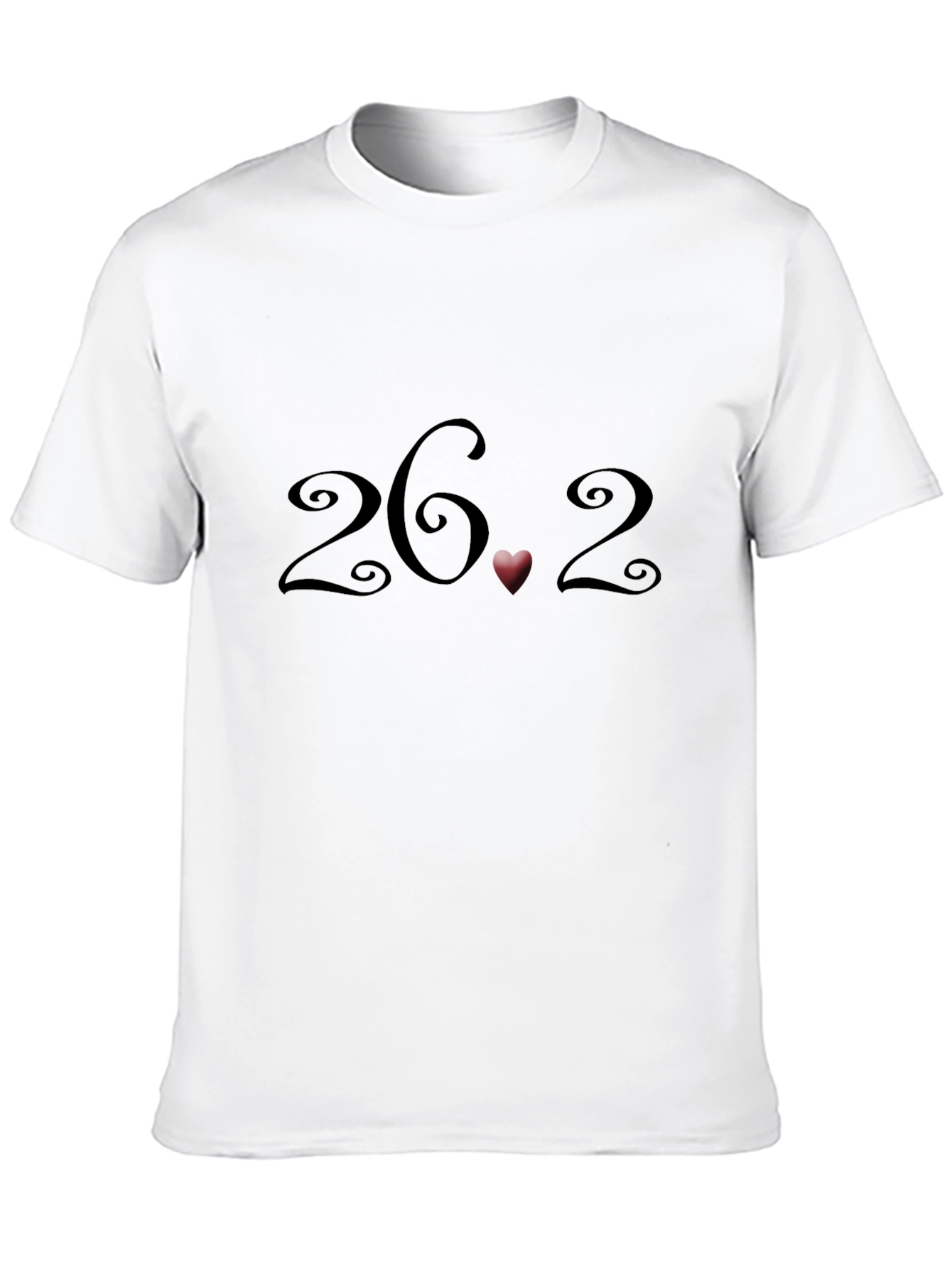 26.2 Marathon Heart T-Shirt - Black Short Sleeve