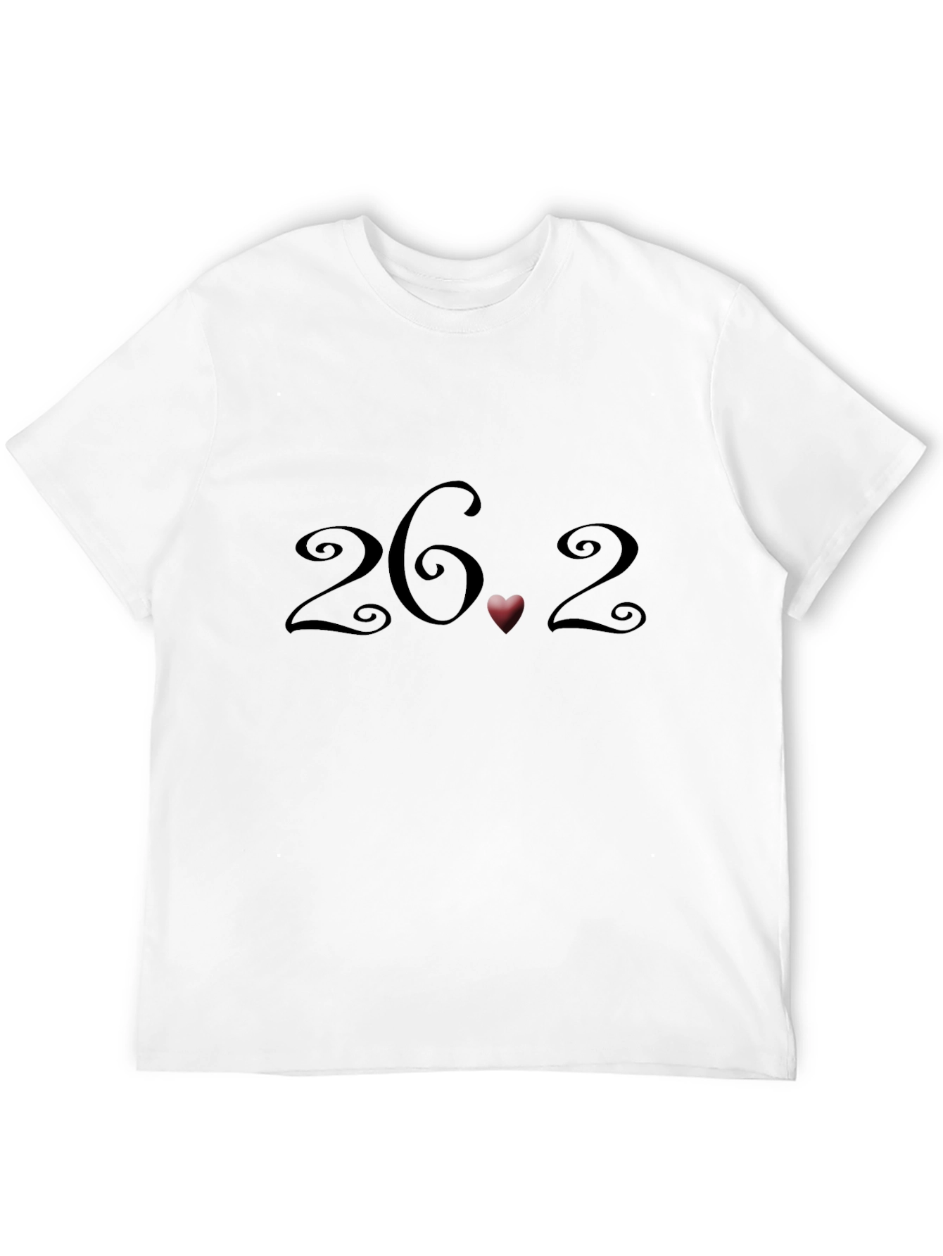 26.2 Marathon Heart T-Shirt - Black Short Sleeve