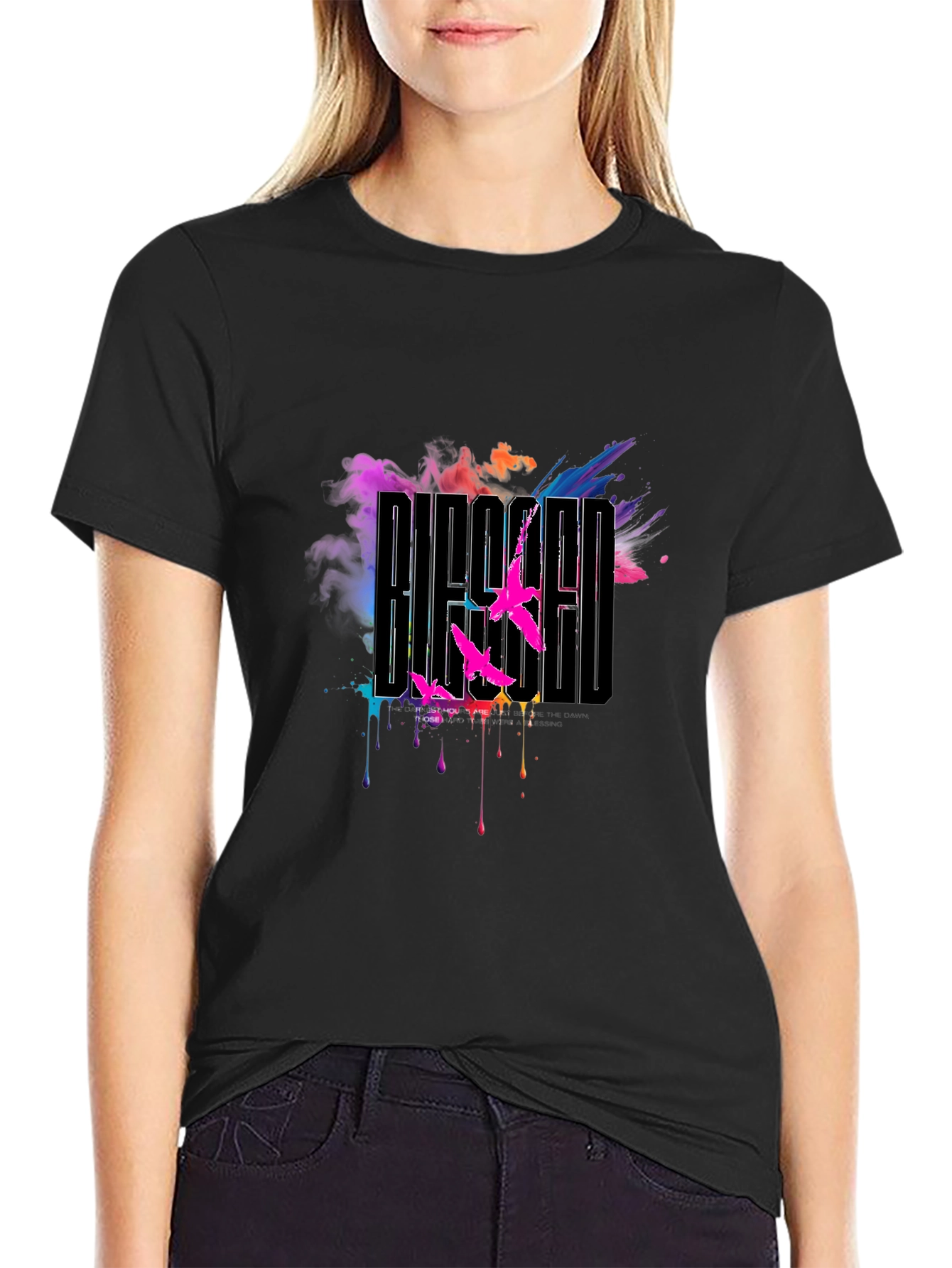 Blessed Graphic T-Shirt - Unique Artistic Design
