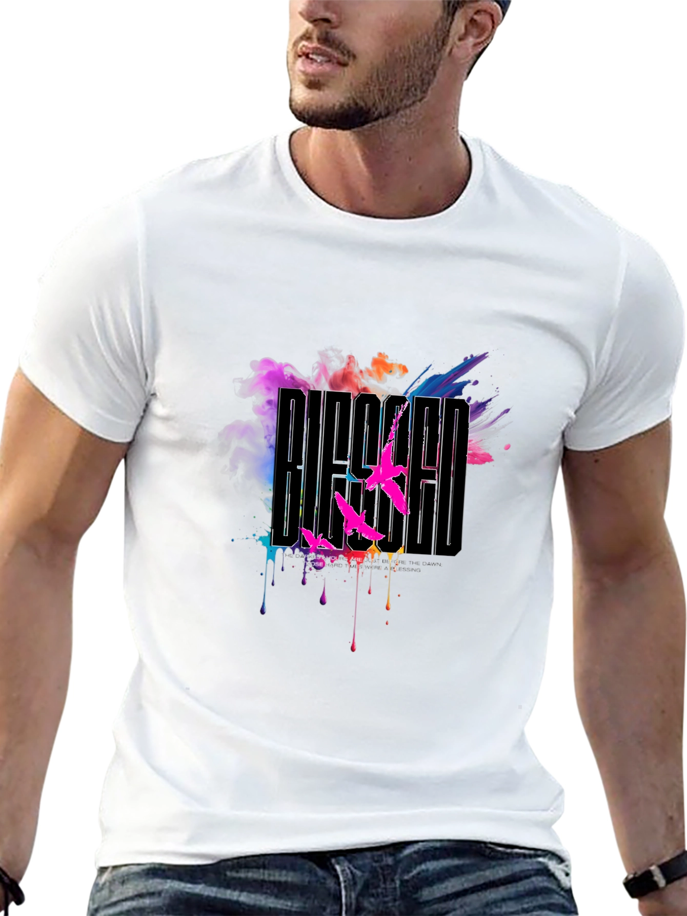 Blessed Graphic T-Shirt - Unique Artistic Design