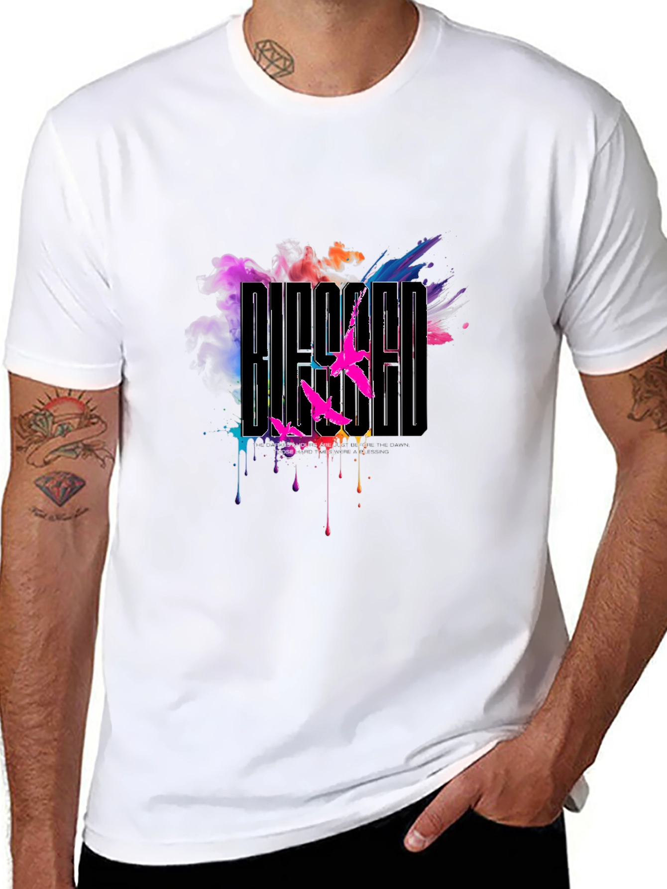 Blessed Graphic T-Shirt - Unique Artistic Design