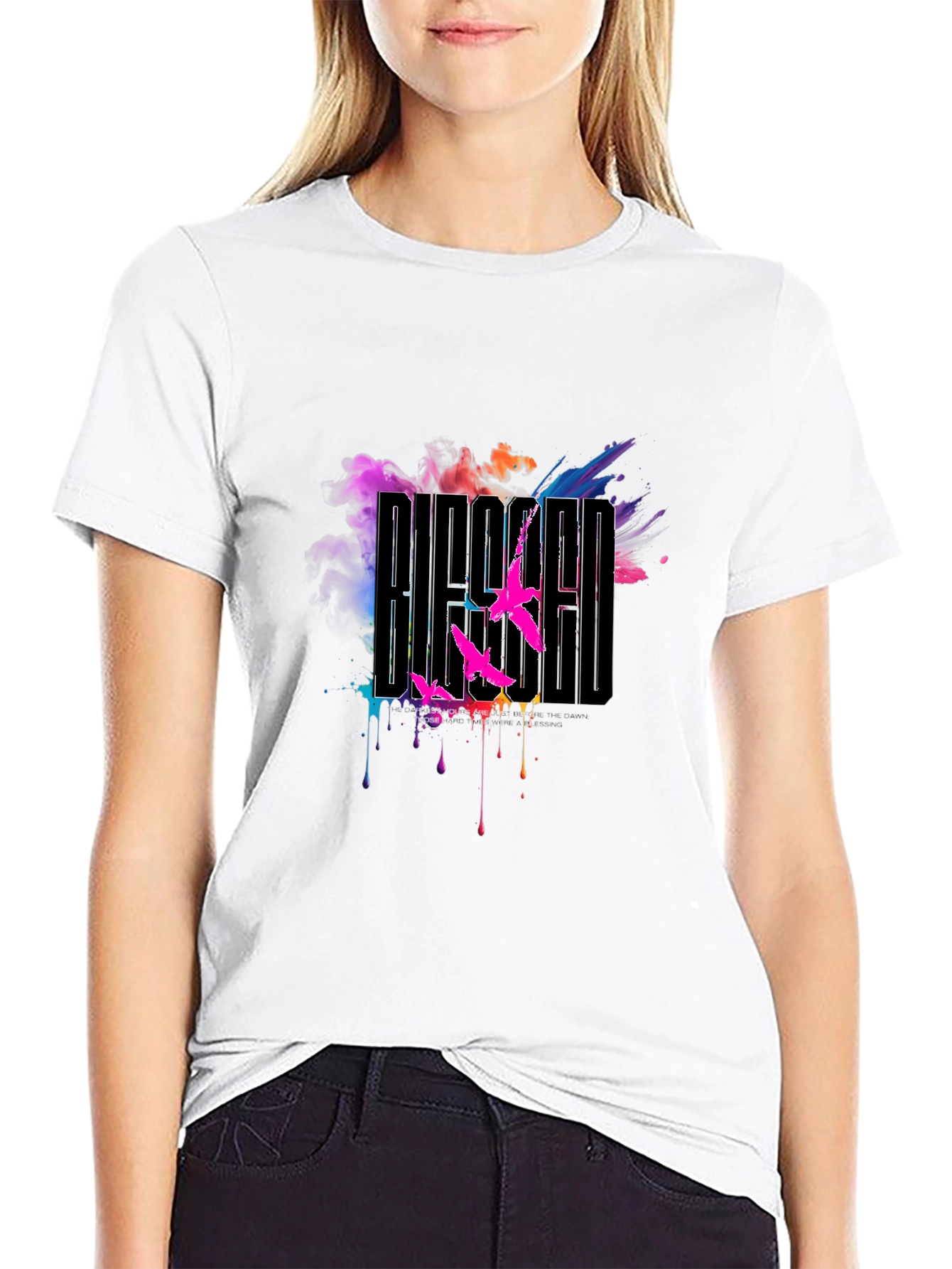 Blessed Graphic T-Shirt - Unique Artistic Design