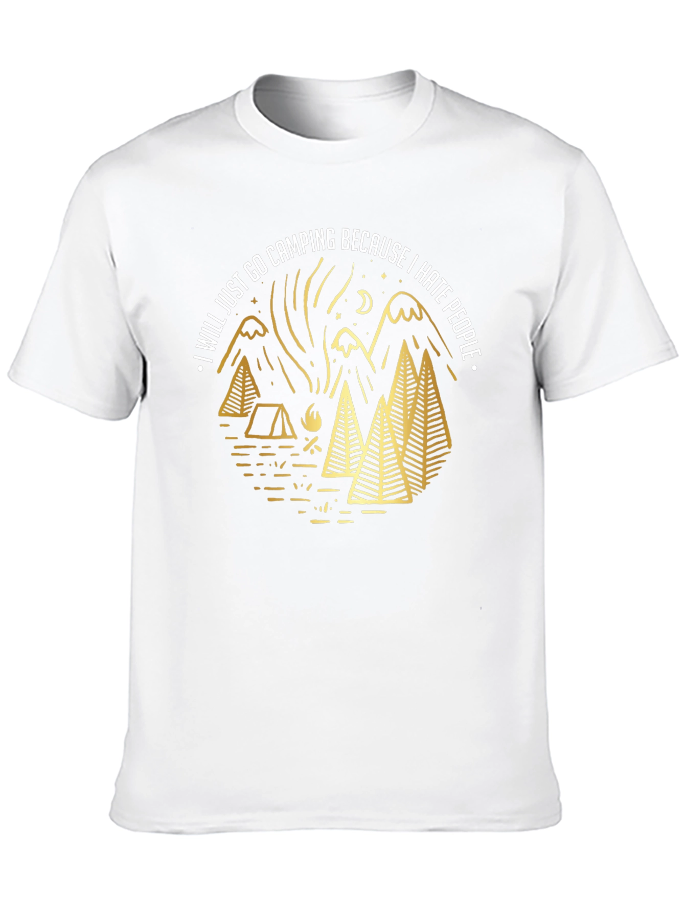 Camping Graphic Tee: I Hate People T-Shirt
