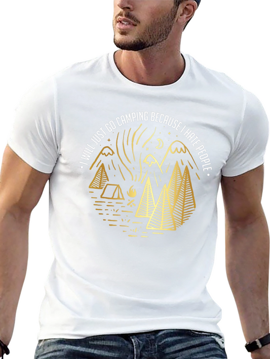 Camping Graphic Tee: I Hate People T-Shirt