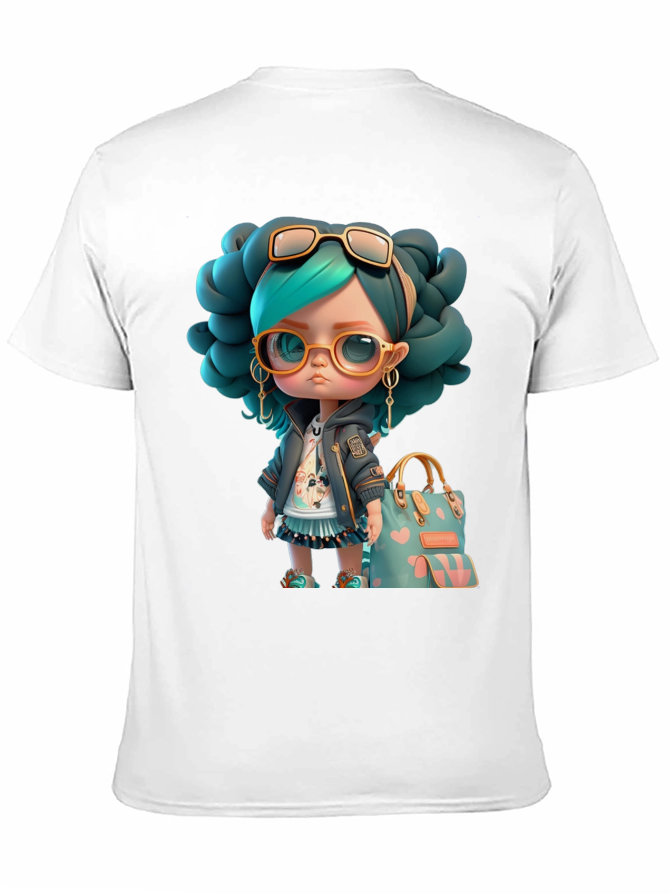 Cartoon Girl Graphic T-Shirt