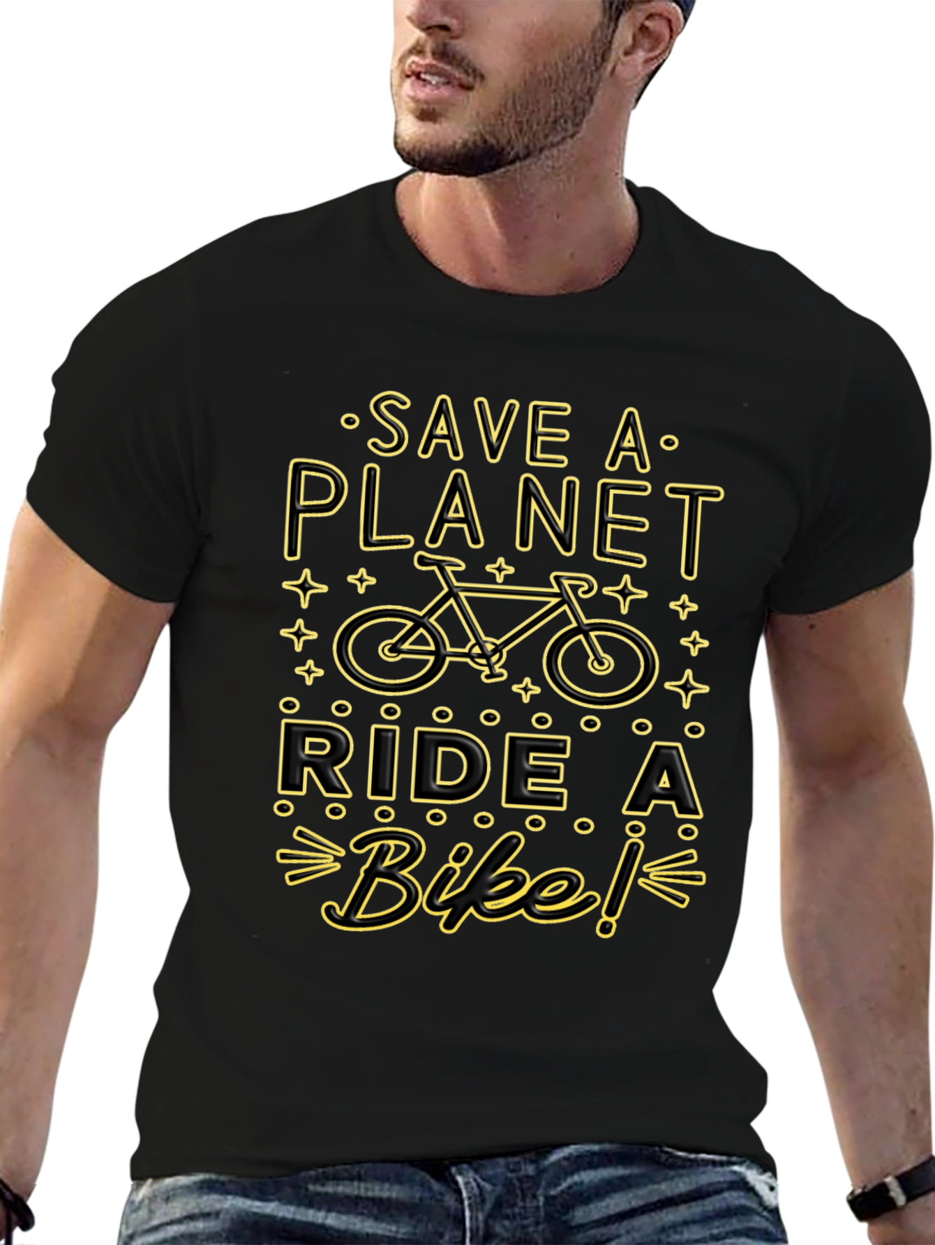 Save the Planet Ride a Bike Graphic Tee