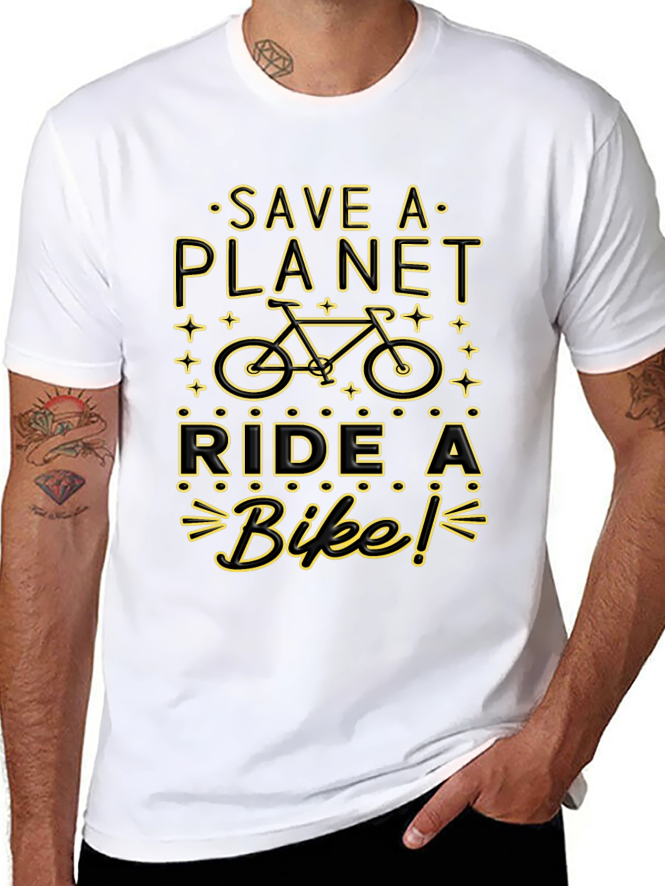 Save the Planet Ride a Bike Graphic Tee