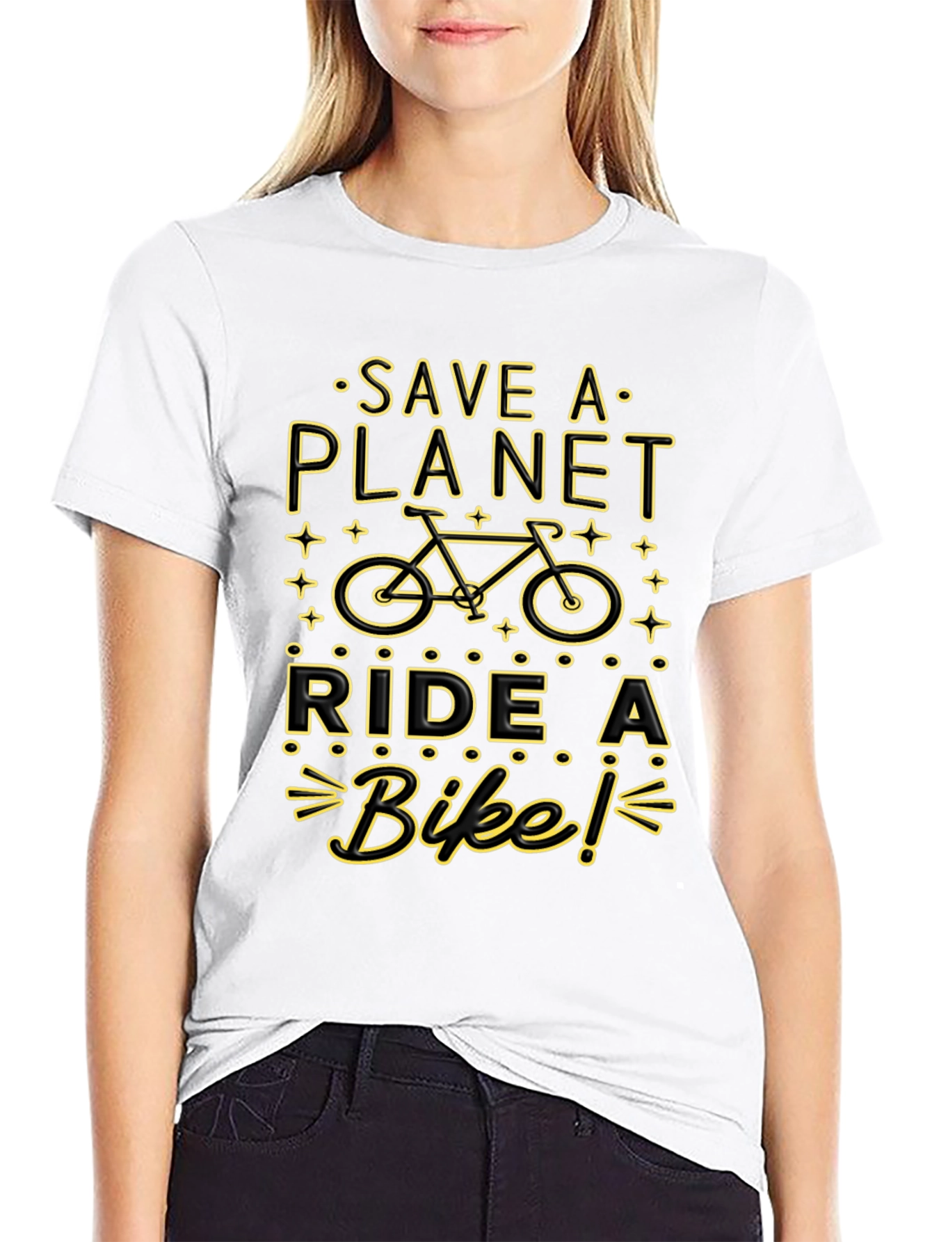 Save the Planet Ride a Bike Graphic Tee