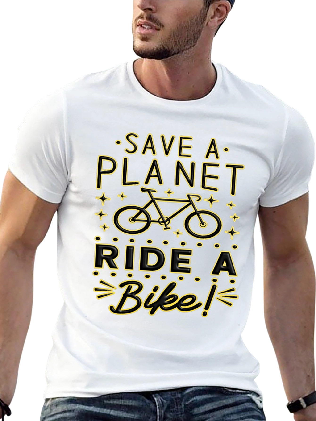 Save the Planet Ride a Bike Graphic Tee