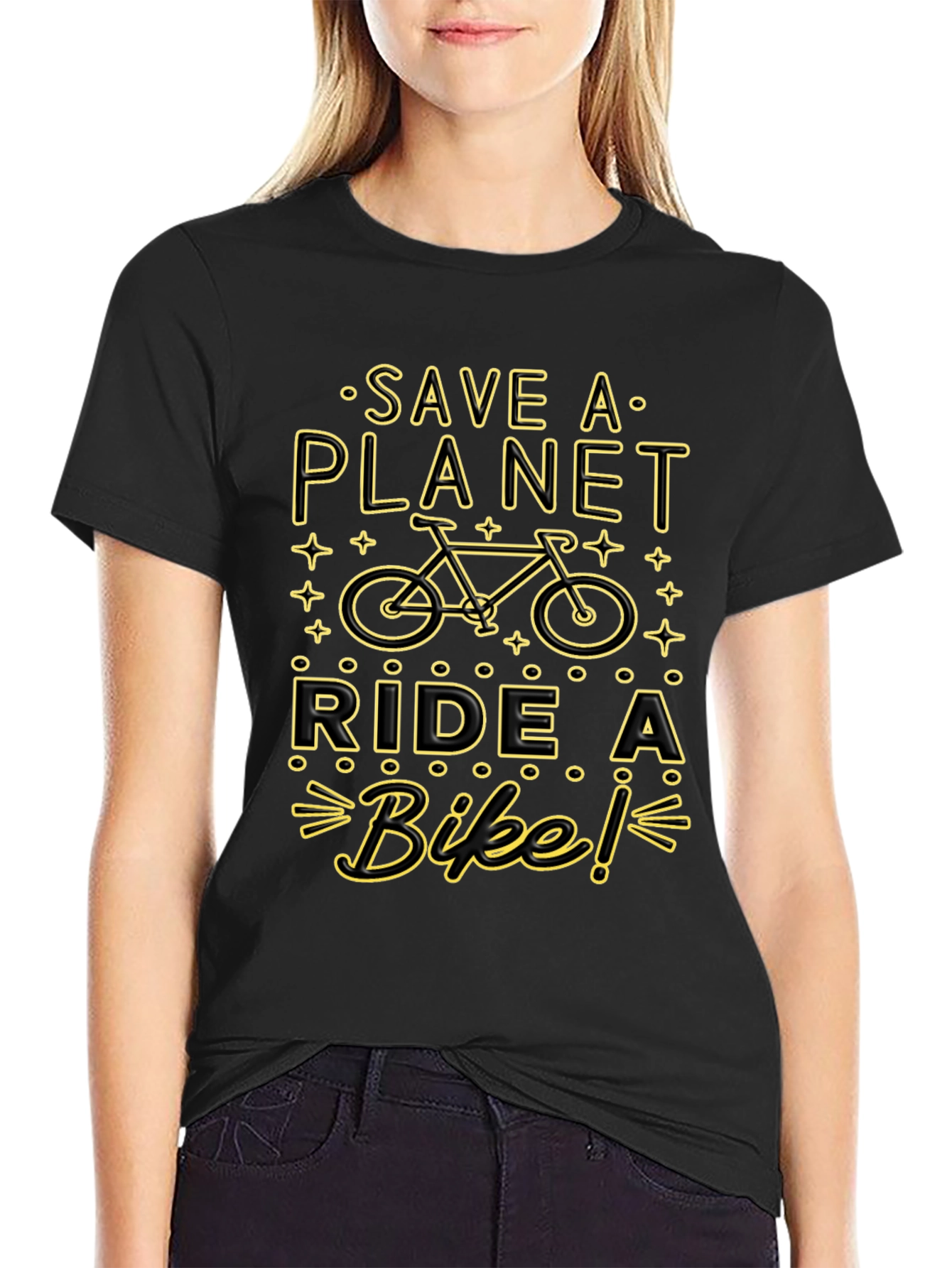 Save the Planet Ride a Bike Graphic Tee
