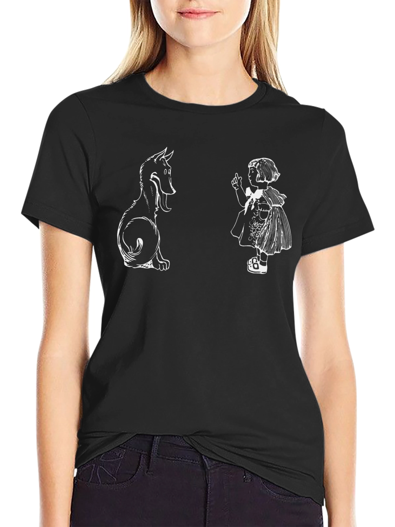 Graphic Tee: Little Red Riding Hood & Wolf