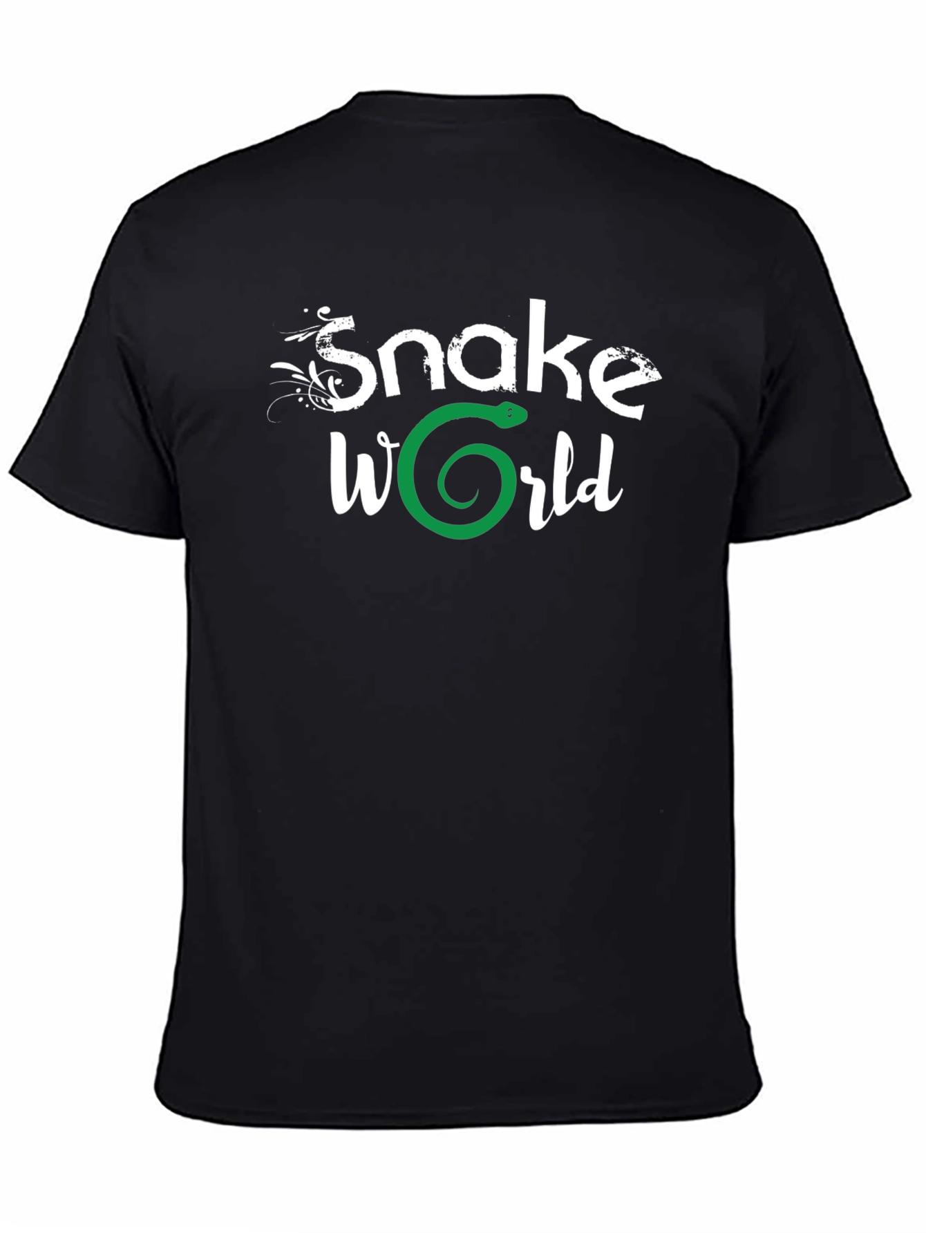 Snake World Graphic T-Shirt - Black