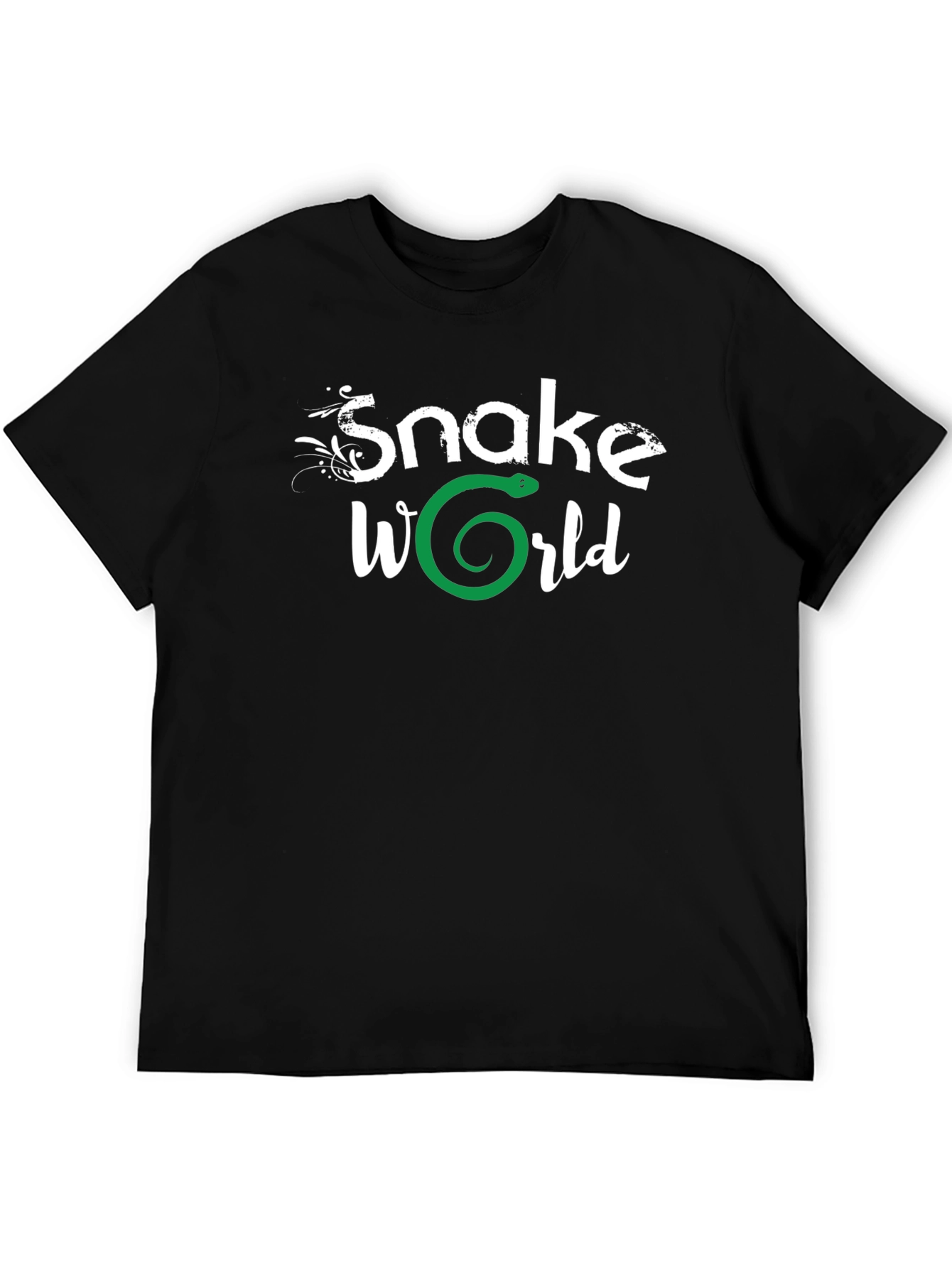 Snake World Graphic T-Shirt - Black