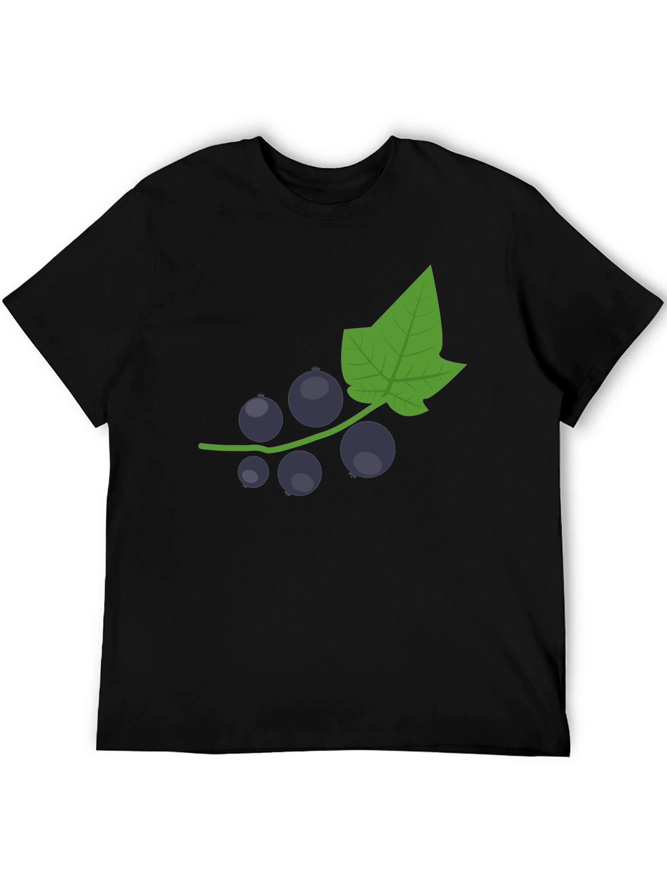 Black T-Shirt with Currant Graphic
