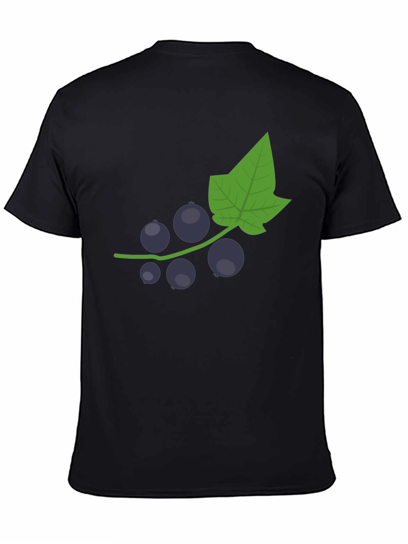 Black T-Shirt with Currant Graphic
