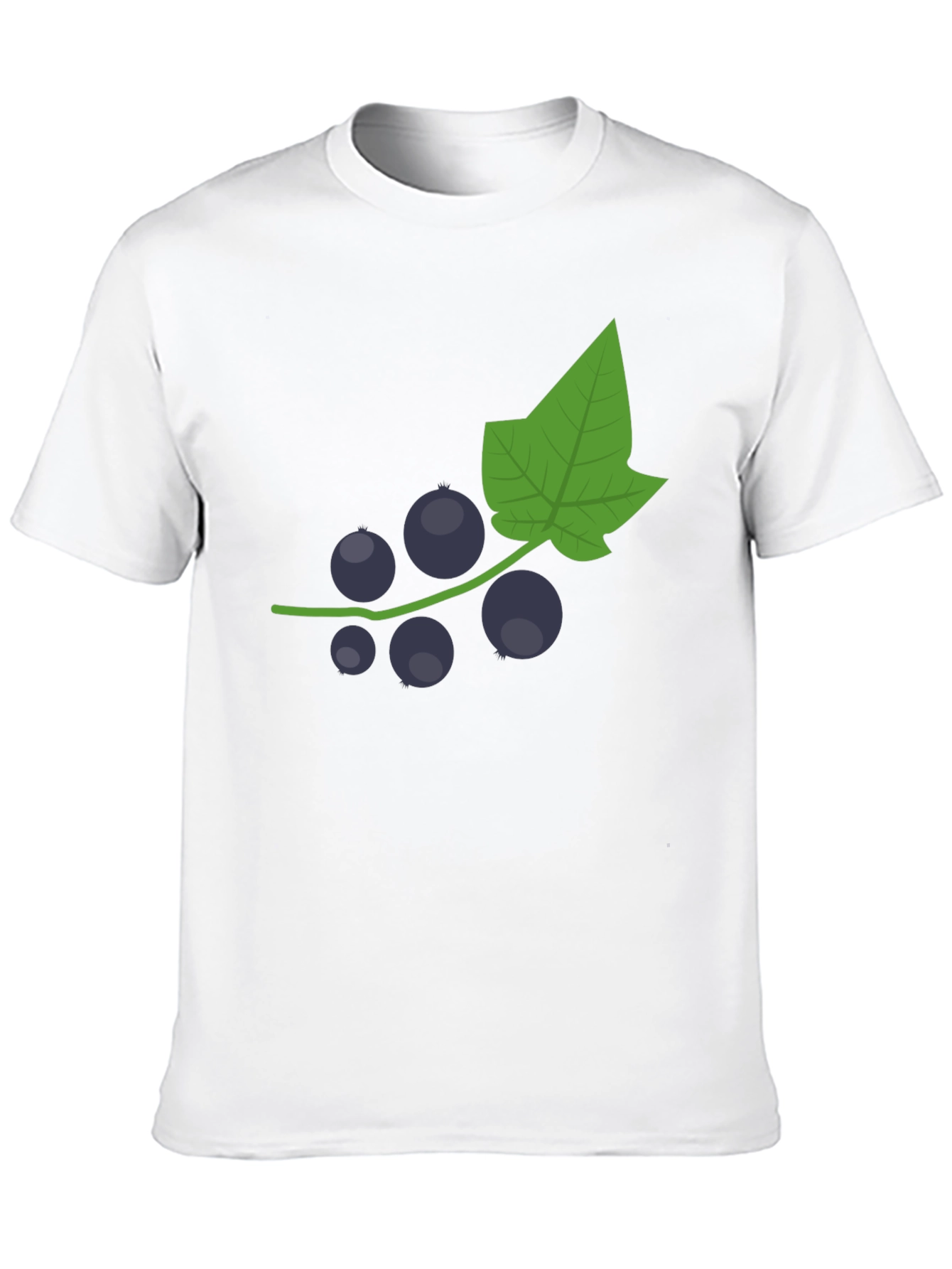 Black T-Shirt with Currant Graphic