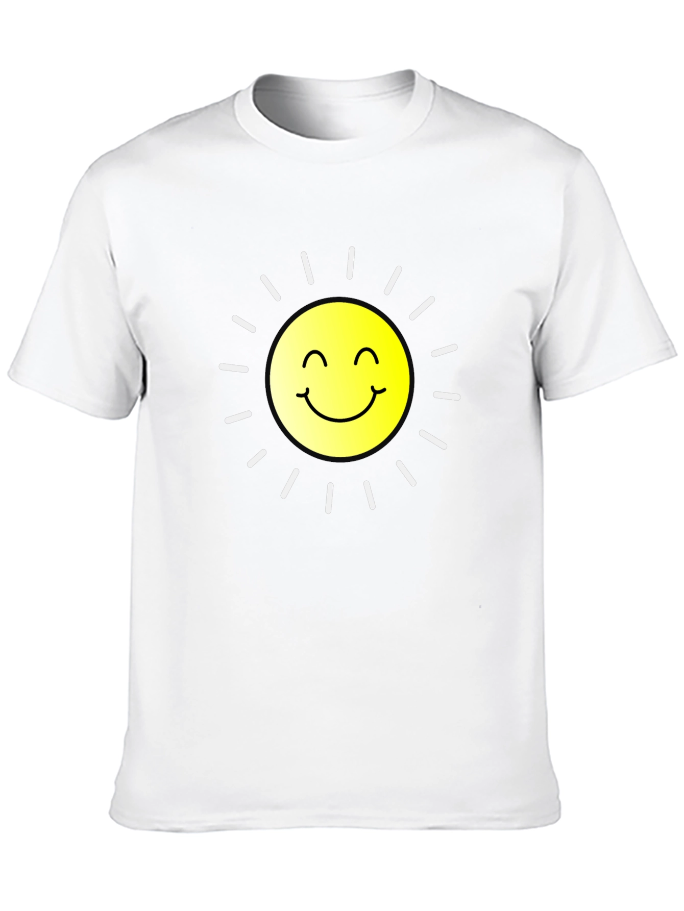 Smiling Sun Graphic Black T-Shirt