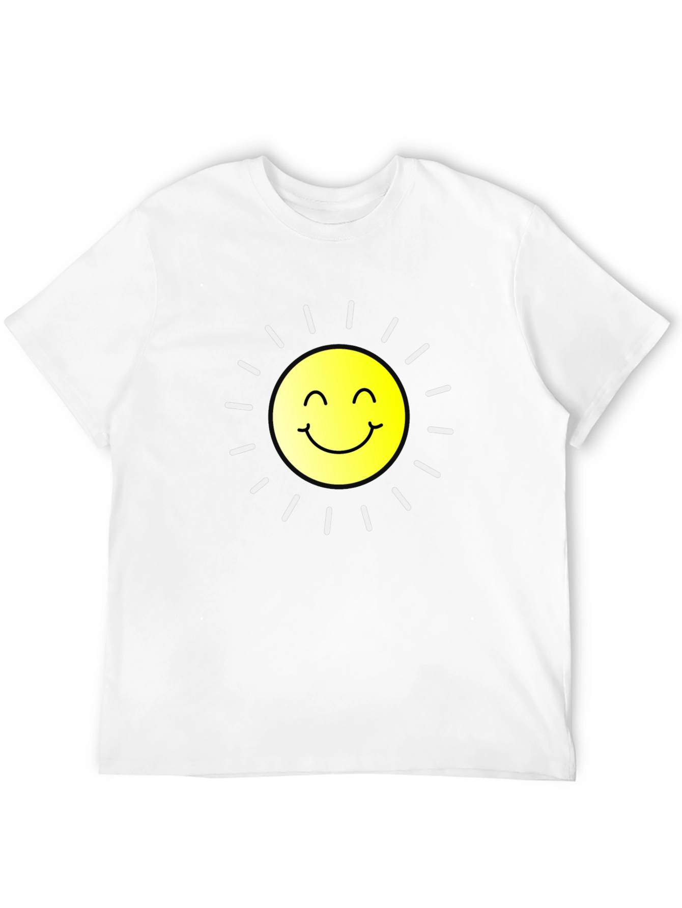 Smiling Sun Graphic Black T-Shirt