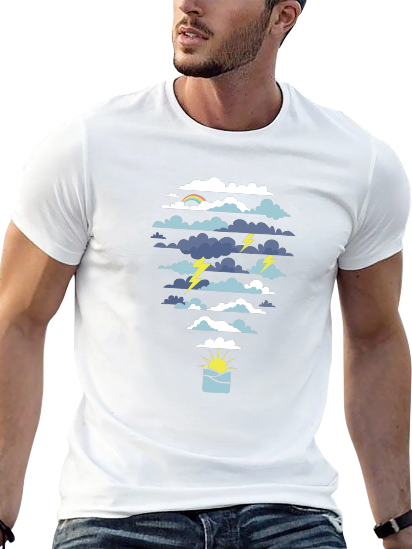 Weather Graphic Tee - Storm & Sunshine Design