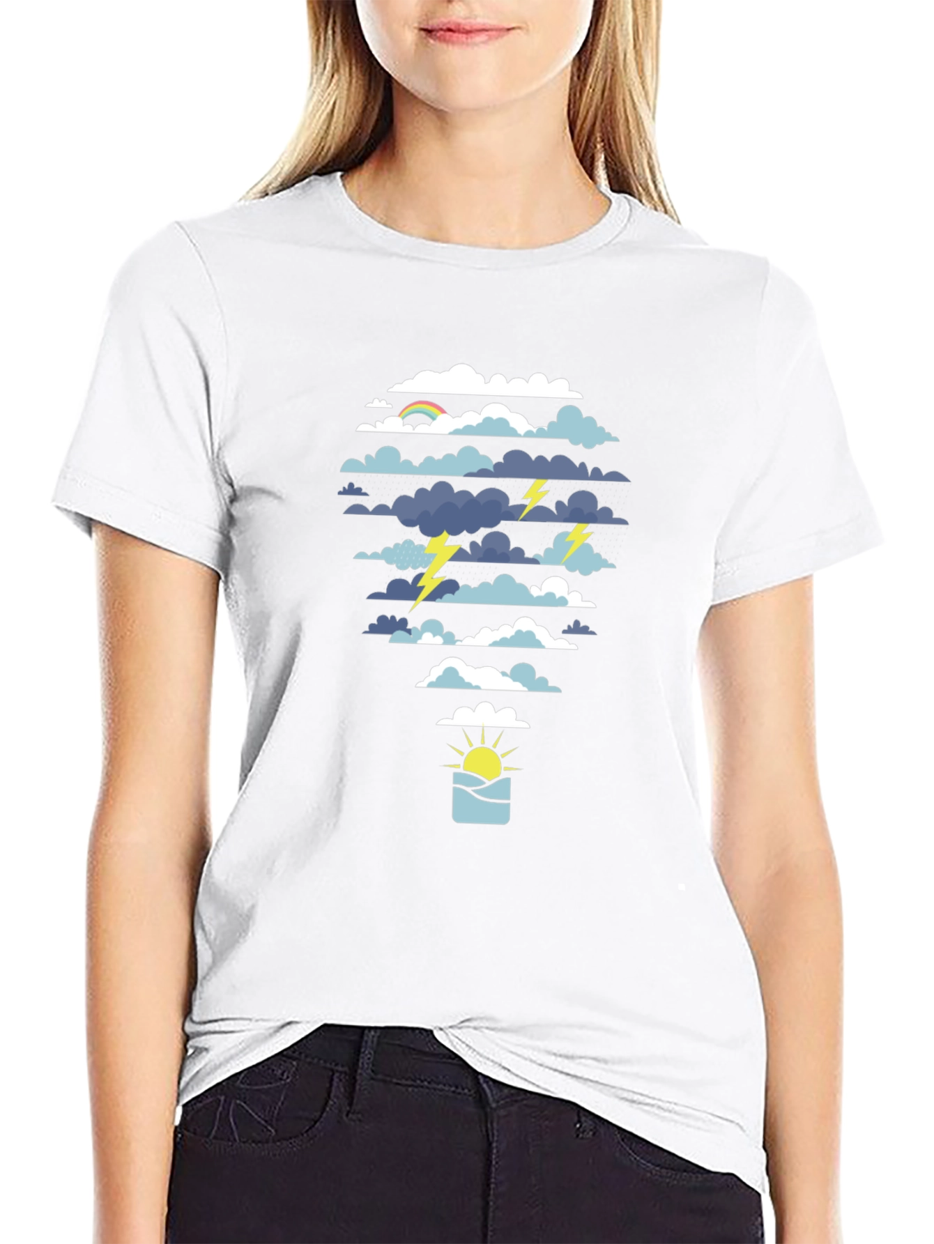Weather Graphic Tee - Storm & Sunshine Design