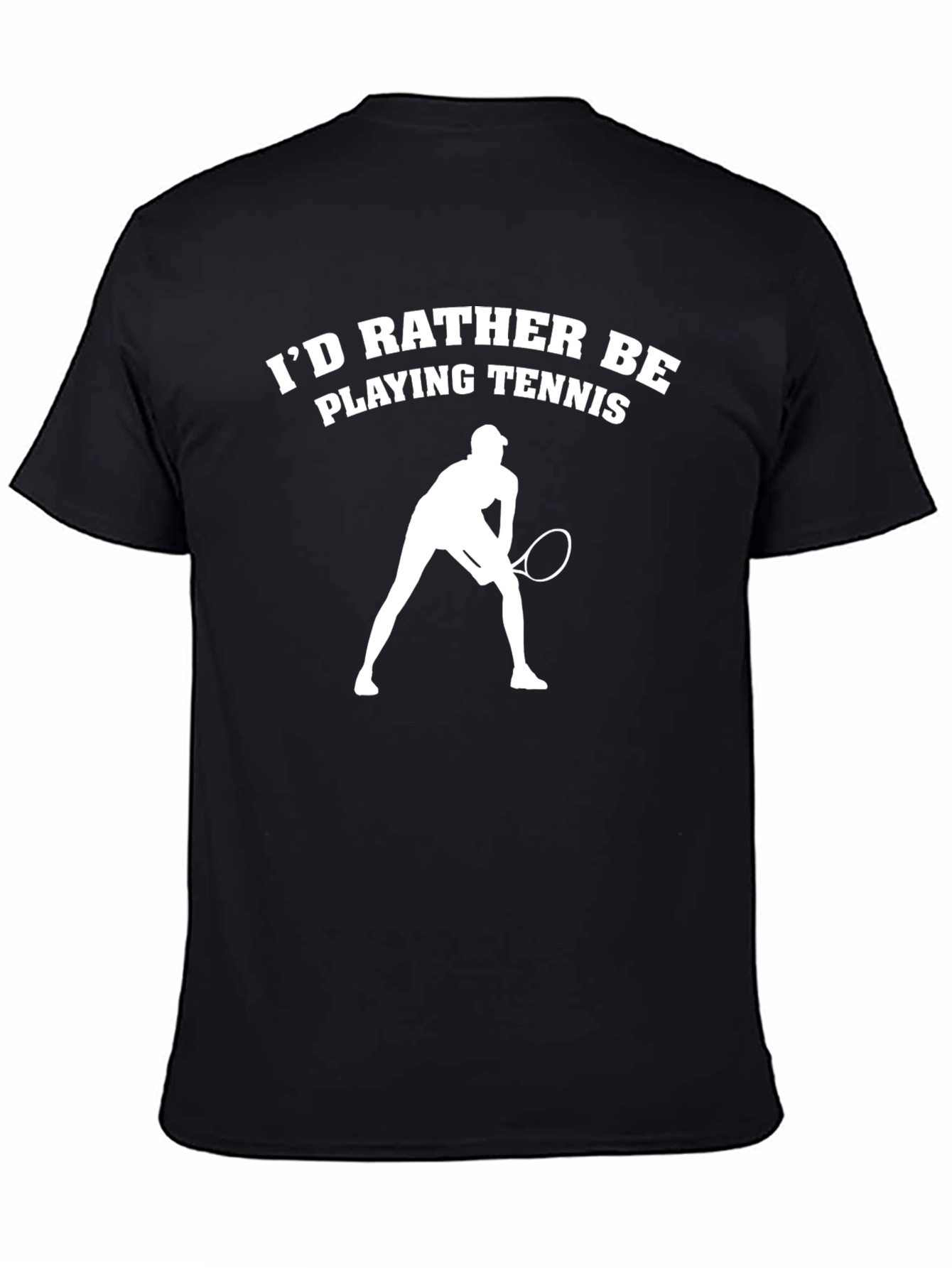 Tennis Lover Black Graphic T-Shirt