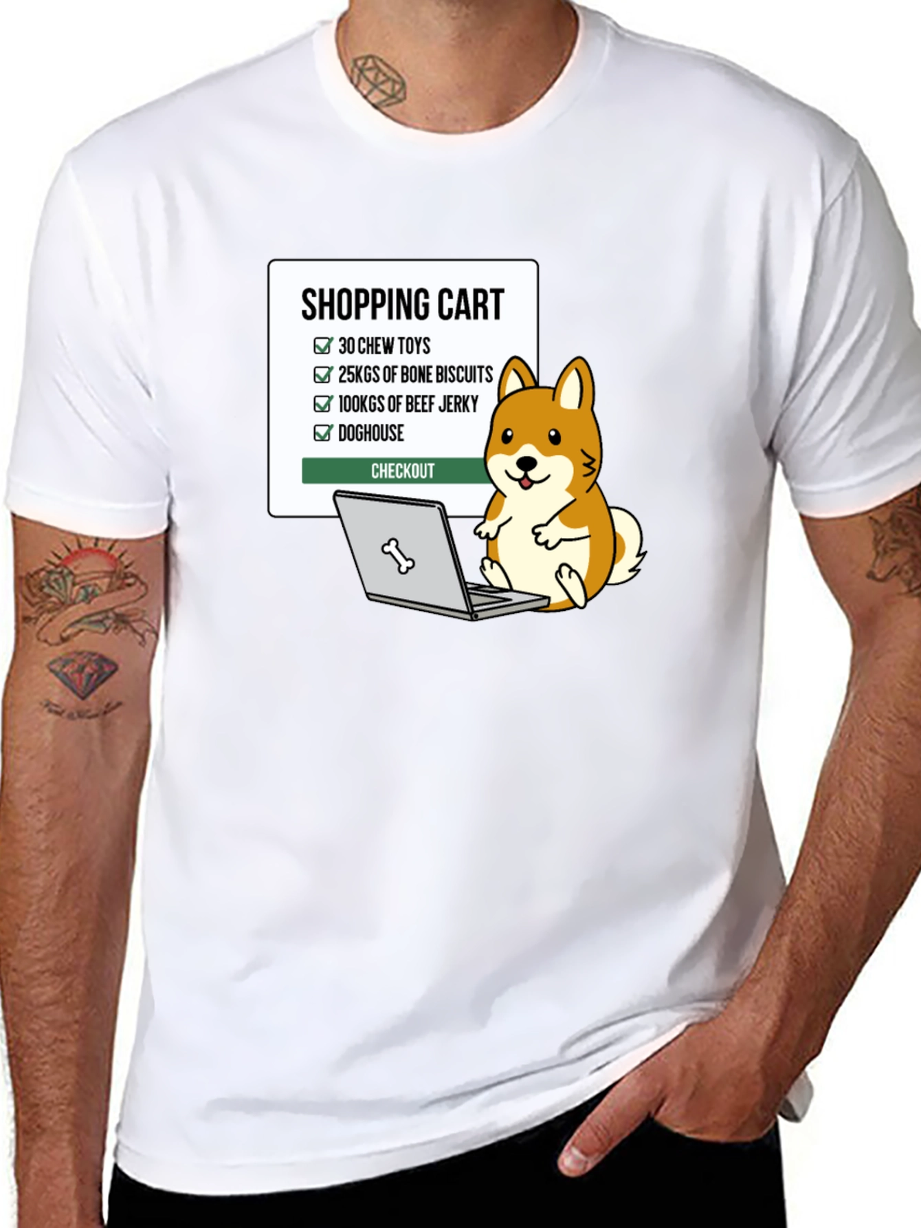 Dog Lover Shopping Cart T-Shirt