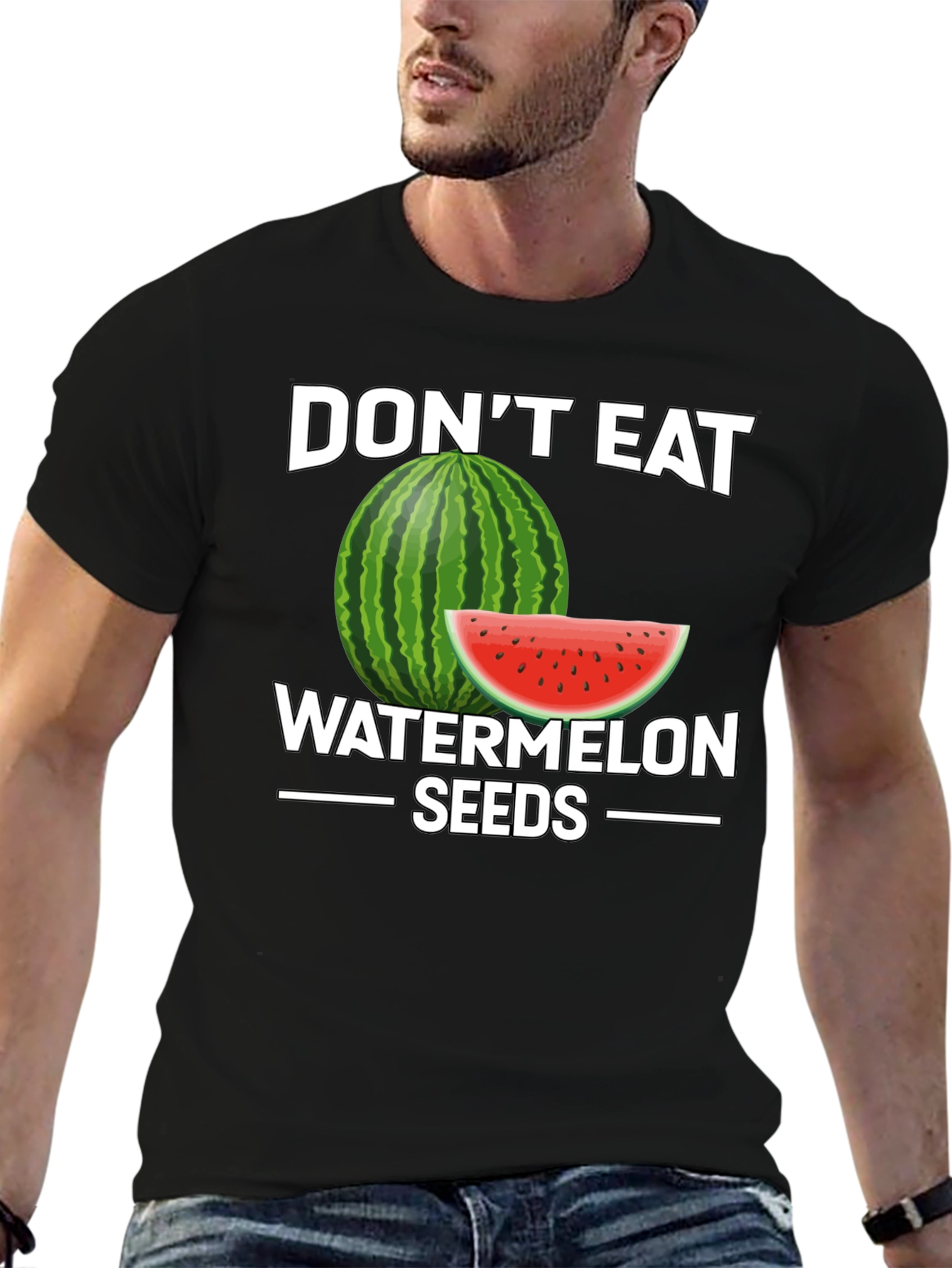 Funny Dont Eat Watermelon Seeds Graphic Tee