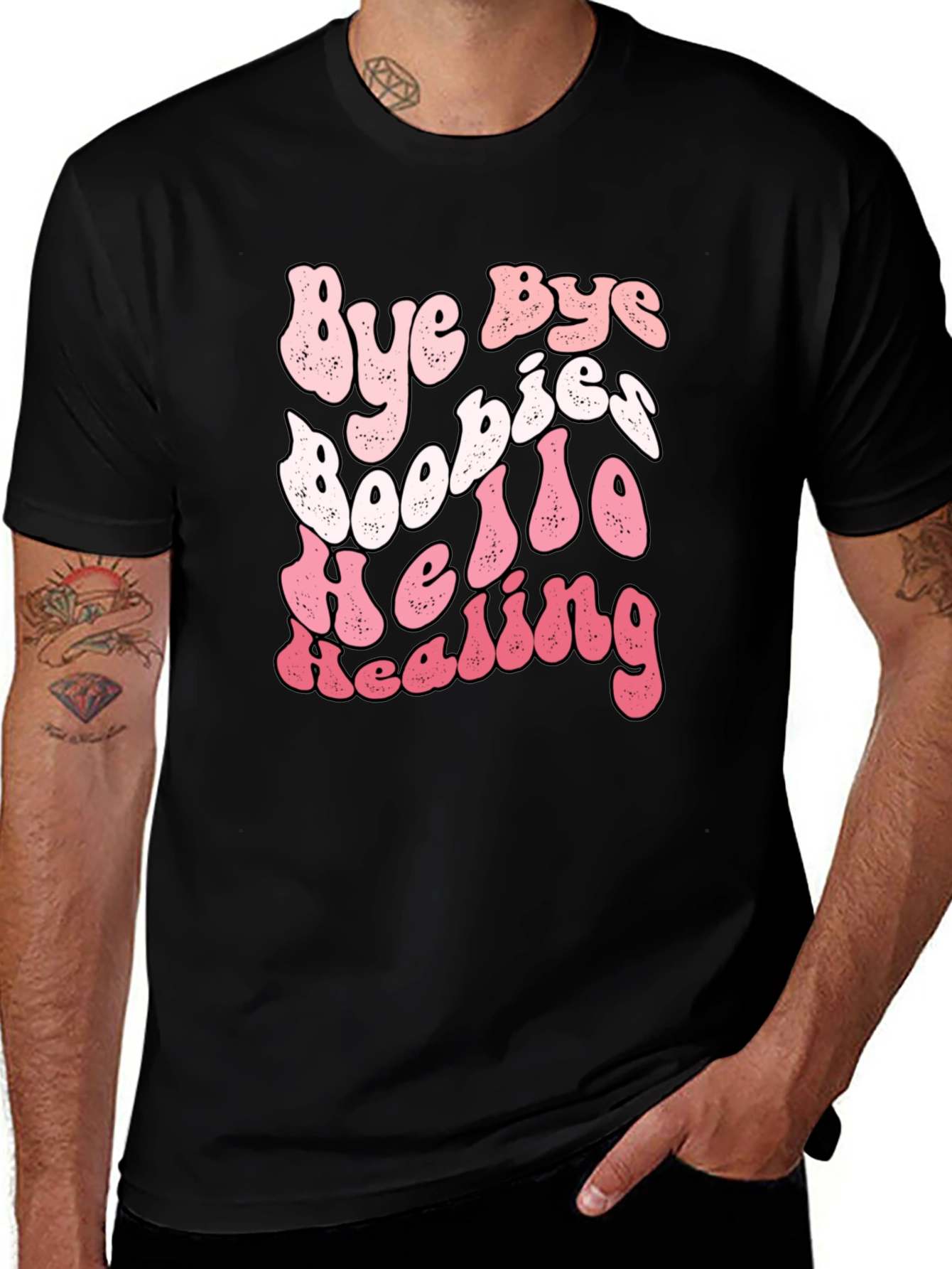 Bye Bye Boobies Hello Healing Breast Cancer T-Shirt