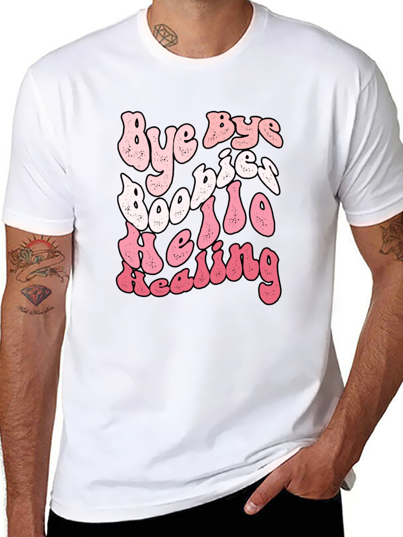 Bye Bye Boobies Hello Healing Breast Cancer T-Shirt
