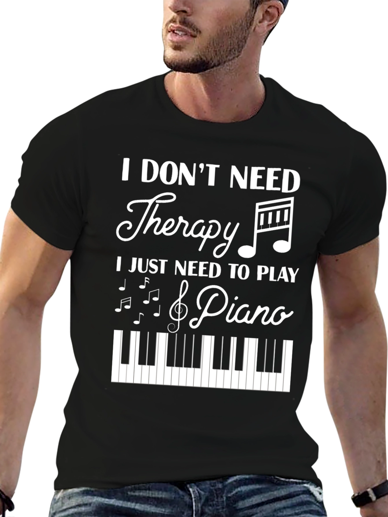 Piano Therapy T-Shirt - Music Lovers Tee