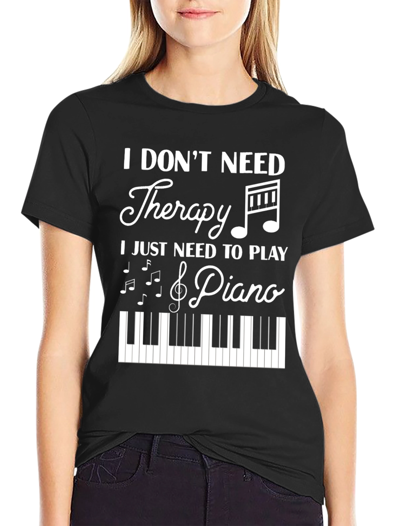 Piano Therapy T-Shirt - Music Lovers Tee