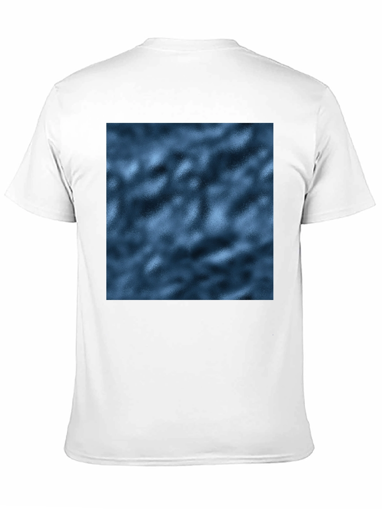 Mens Black T-Shirt with Abstract Blue Pattern