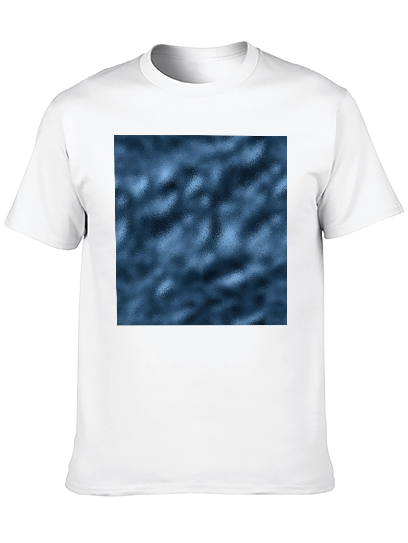Mens Black T-Shirt with Abstract Blue Pattern