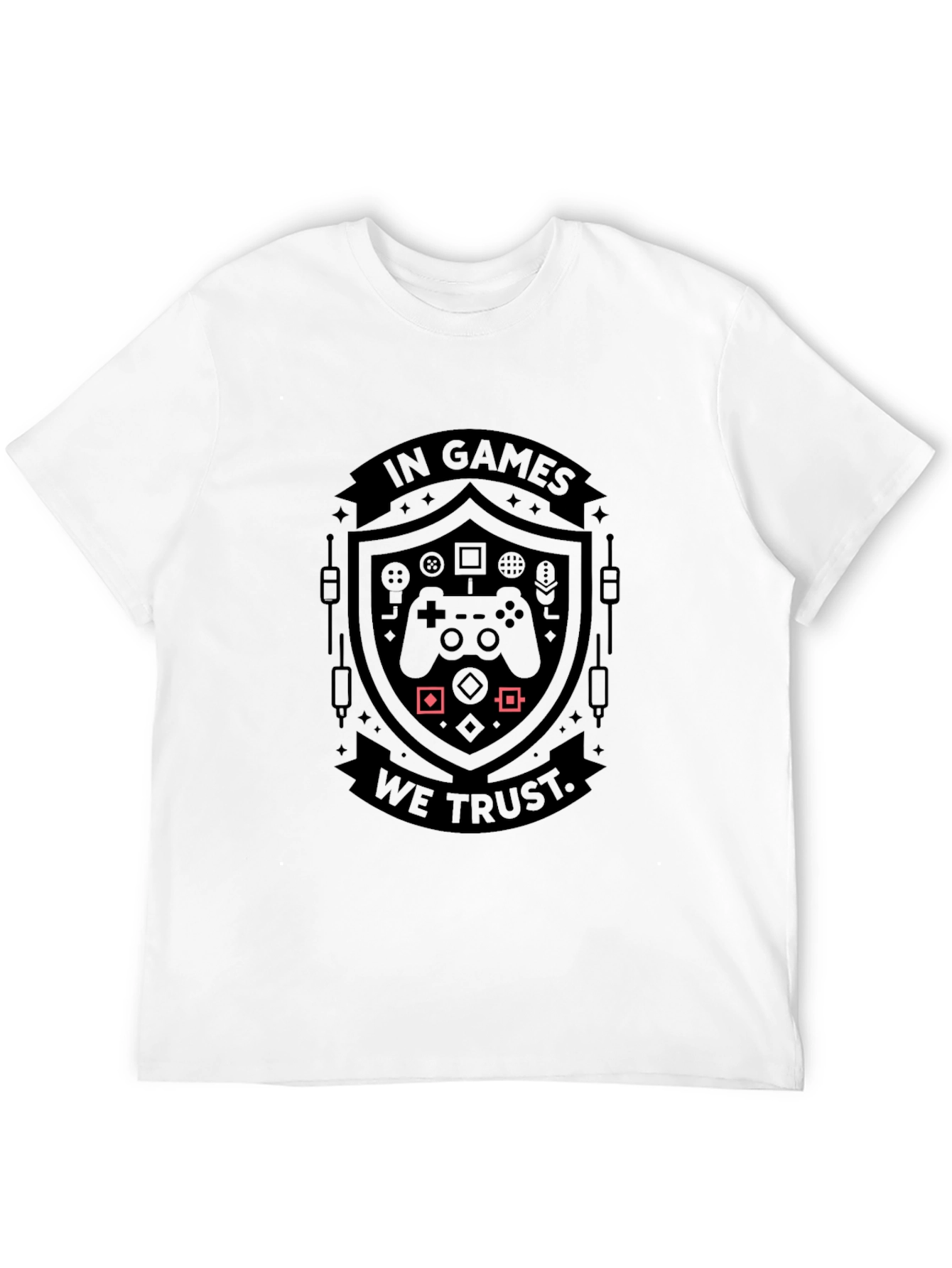 In Games We Trust Black Graphic Tee