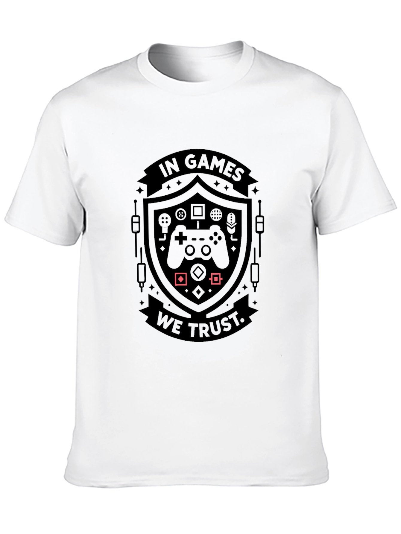 In Games We Trust Black Graphic Tee
