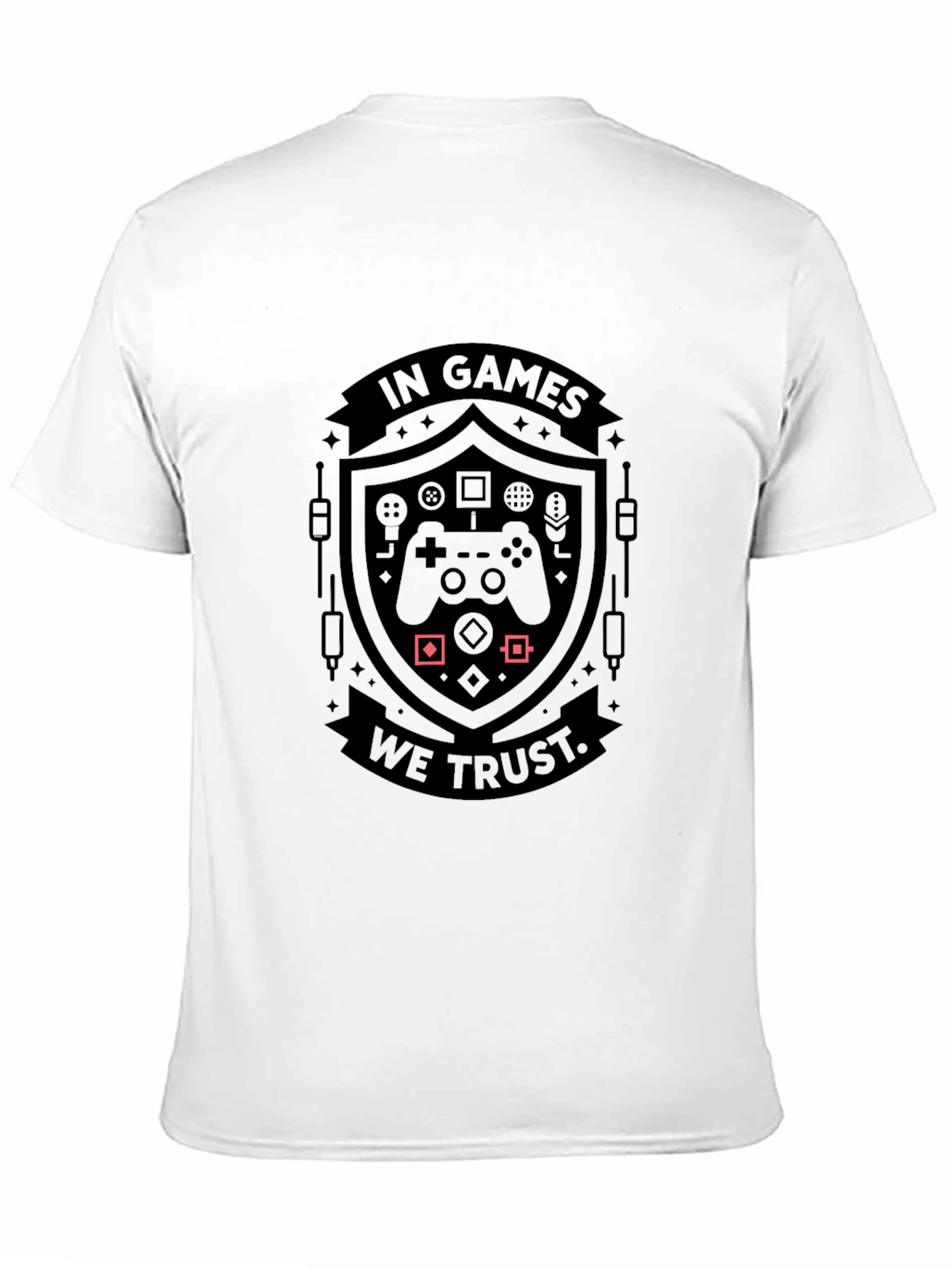 In Games We Trust Black Graphic Tee