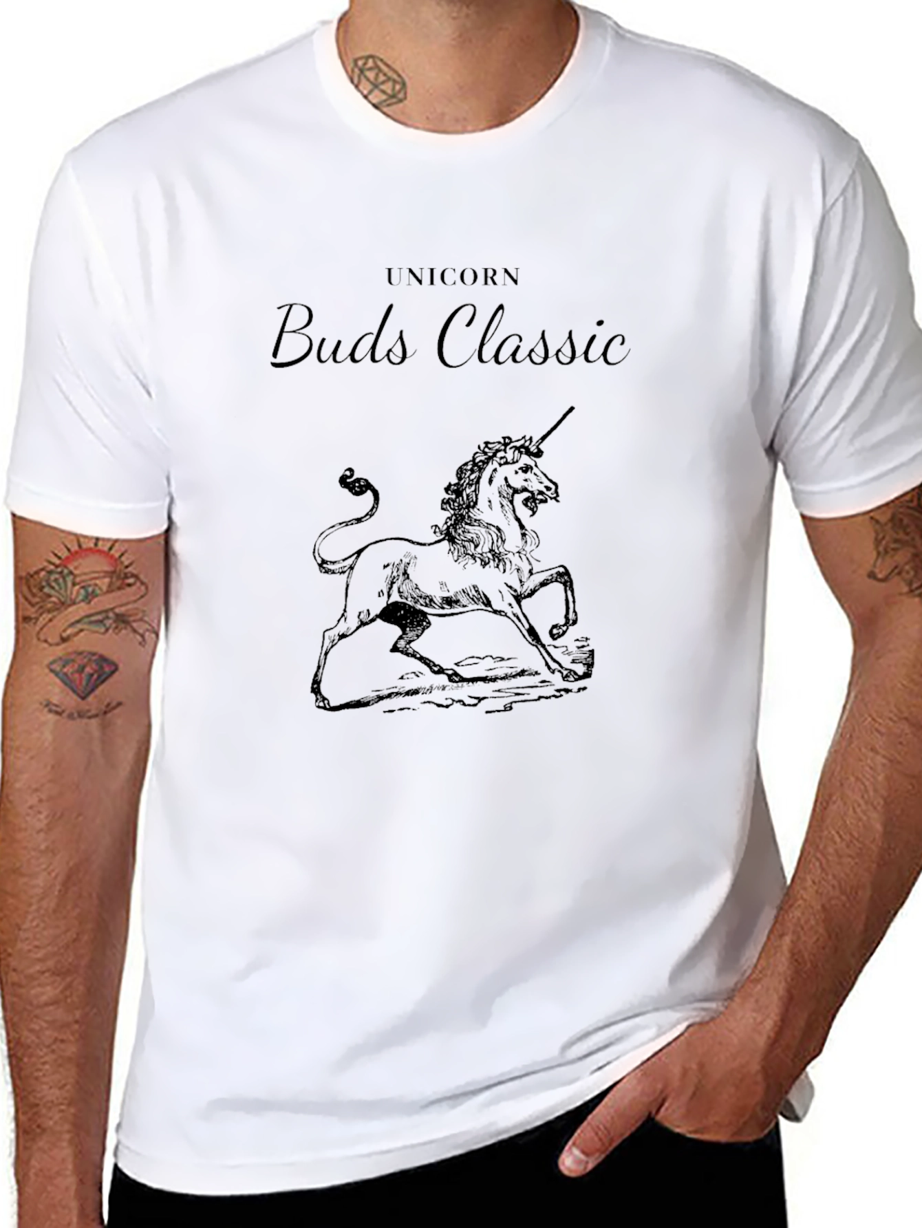 Unicorn Buds Classic Black T-Shirt