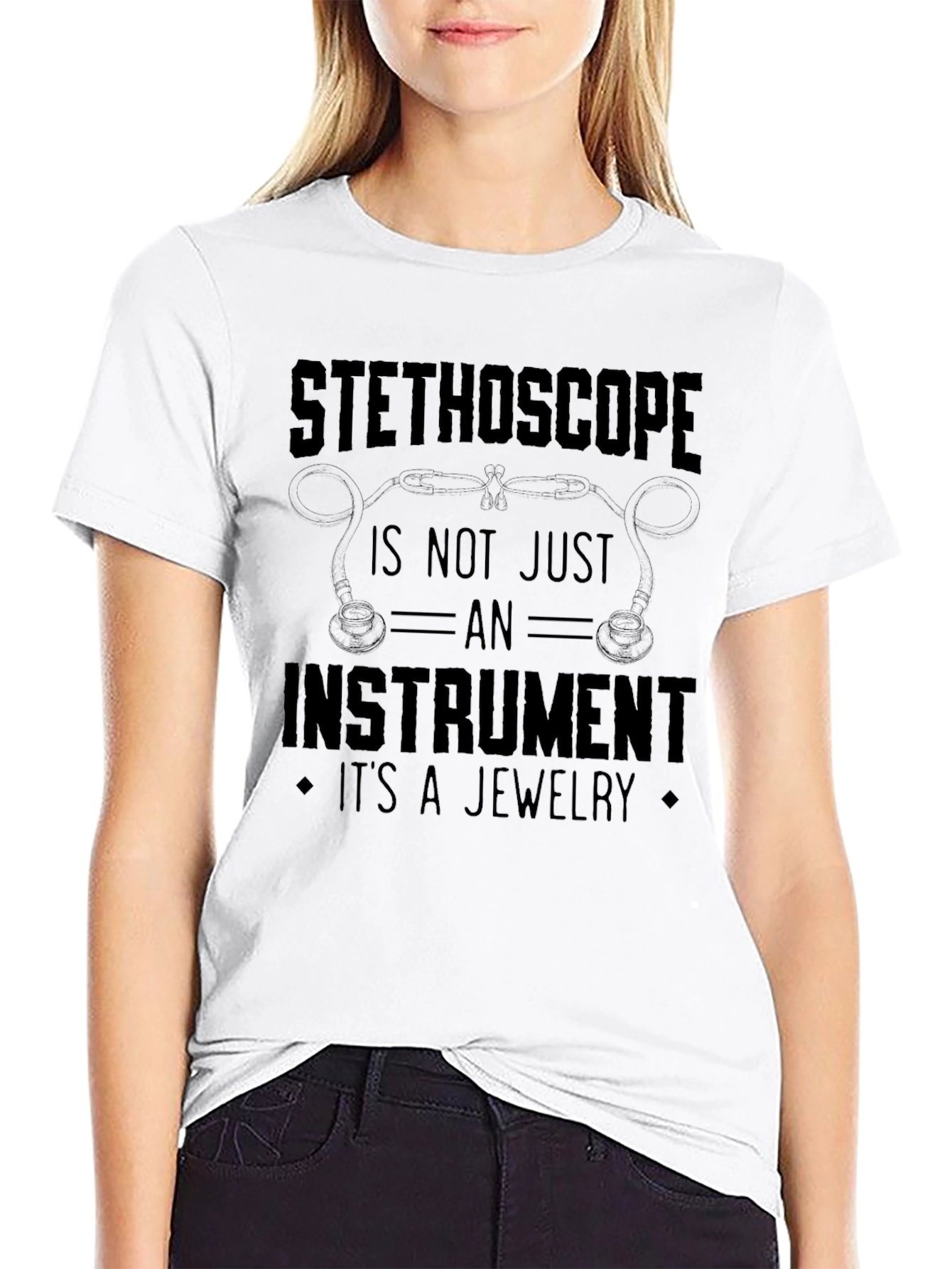 Stethoscope Jewelry T-Shirt - Medical Instrument Tee