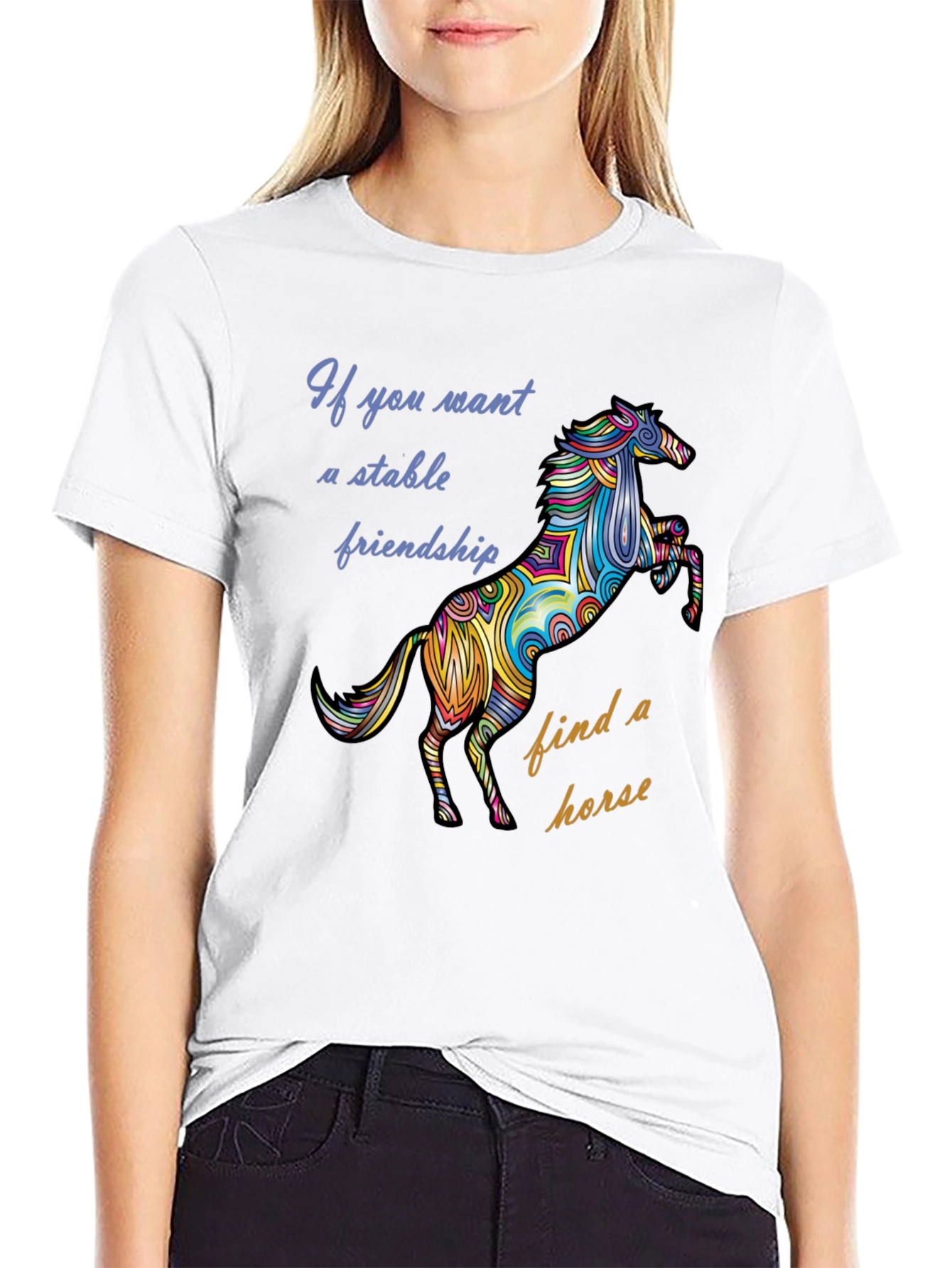 Stable Friendship Horse Graphic Tee