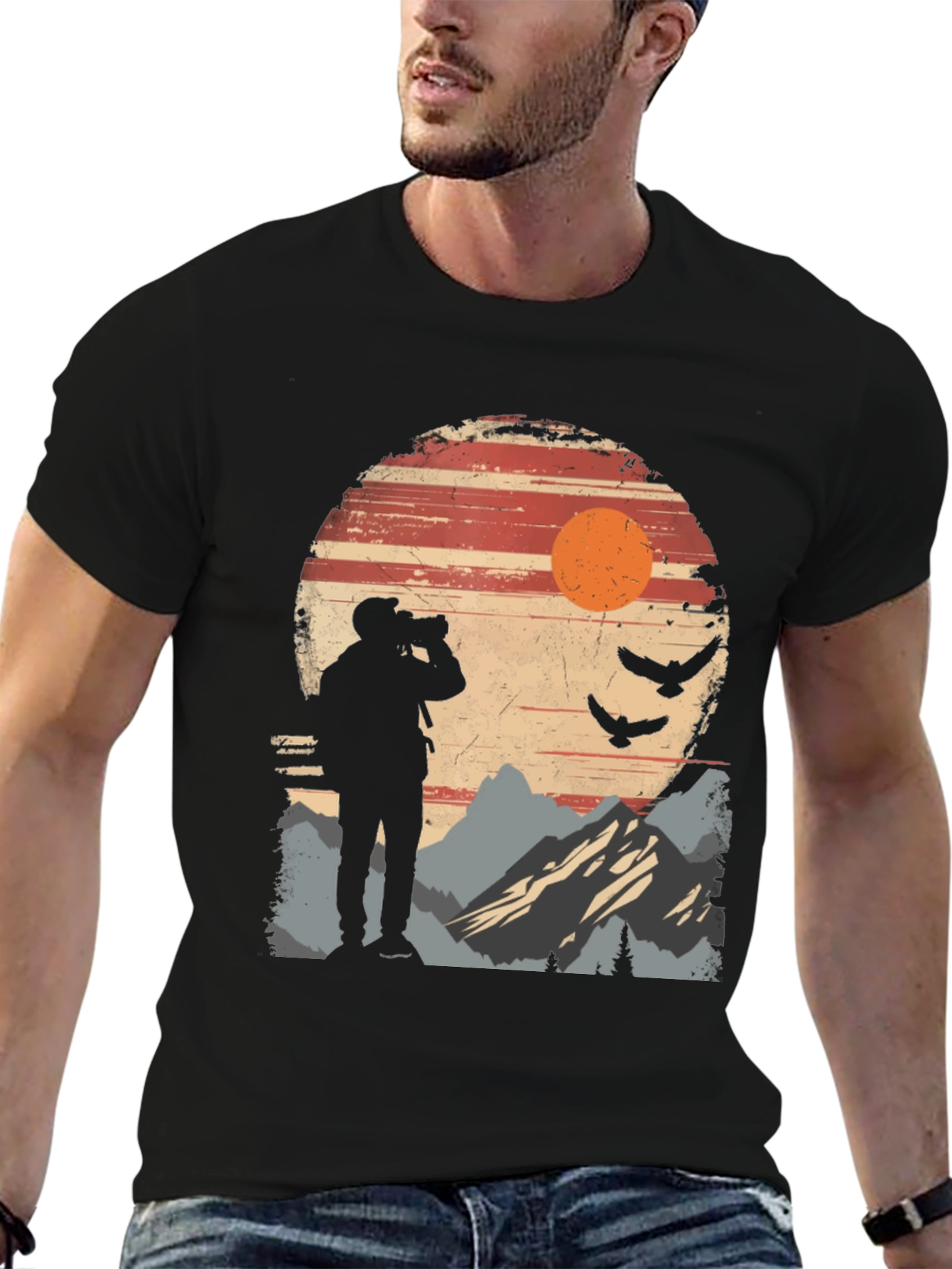 Nature Photographer Silhouette T-Shirt