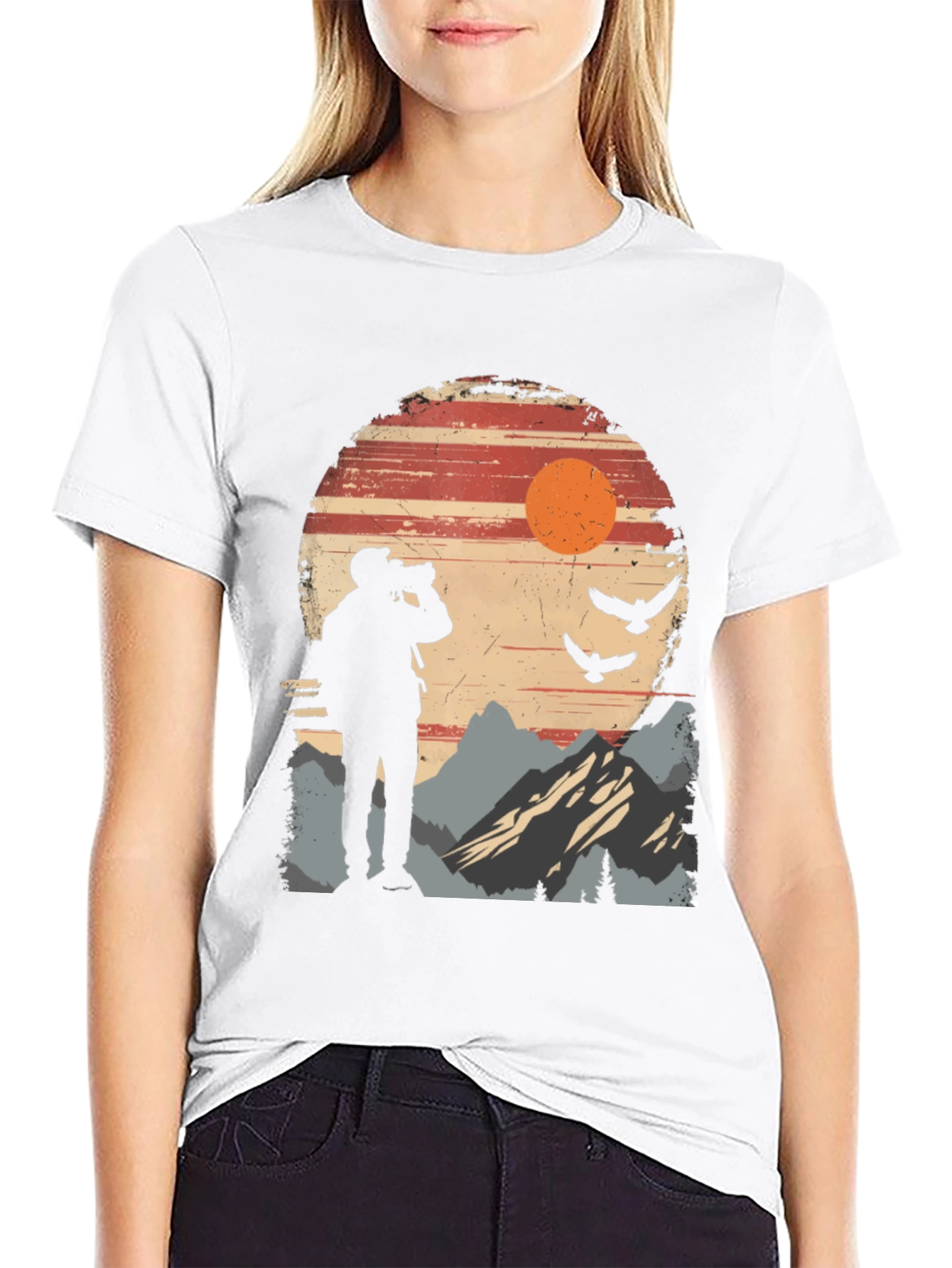 Nature Photographer Silhouette T-Shirt