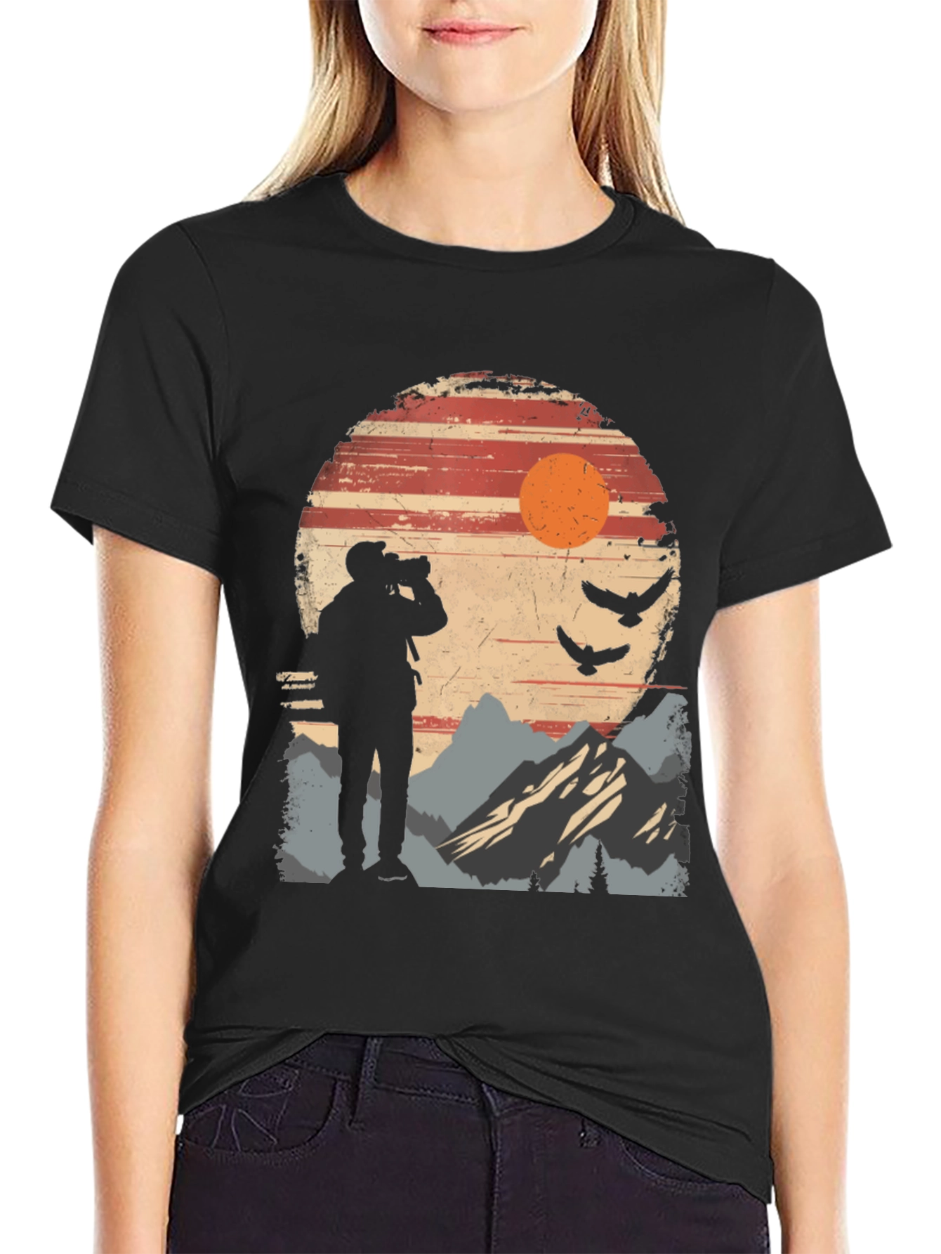 Nature Photographer Silhouette T-Shirt