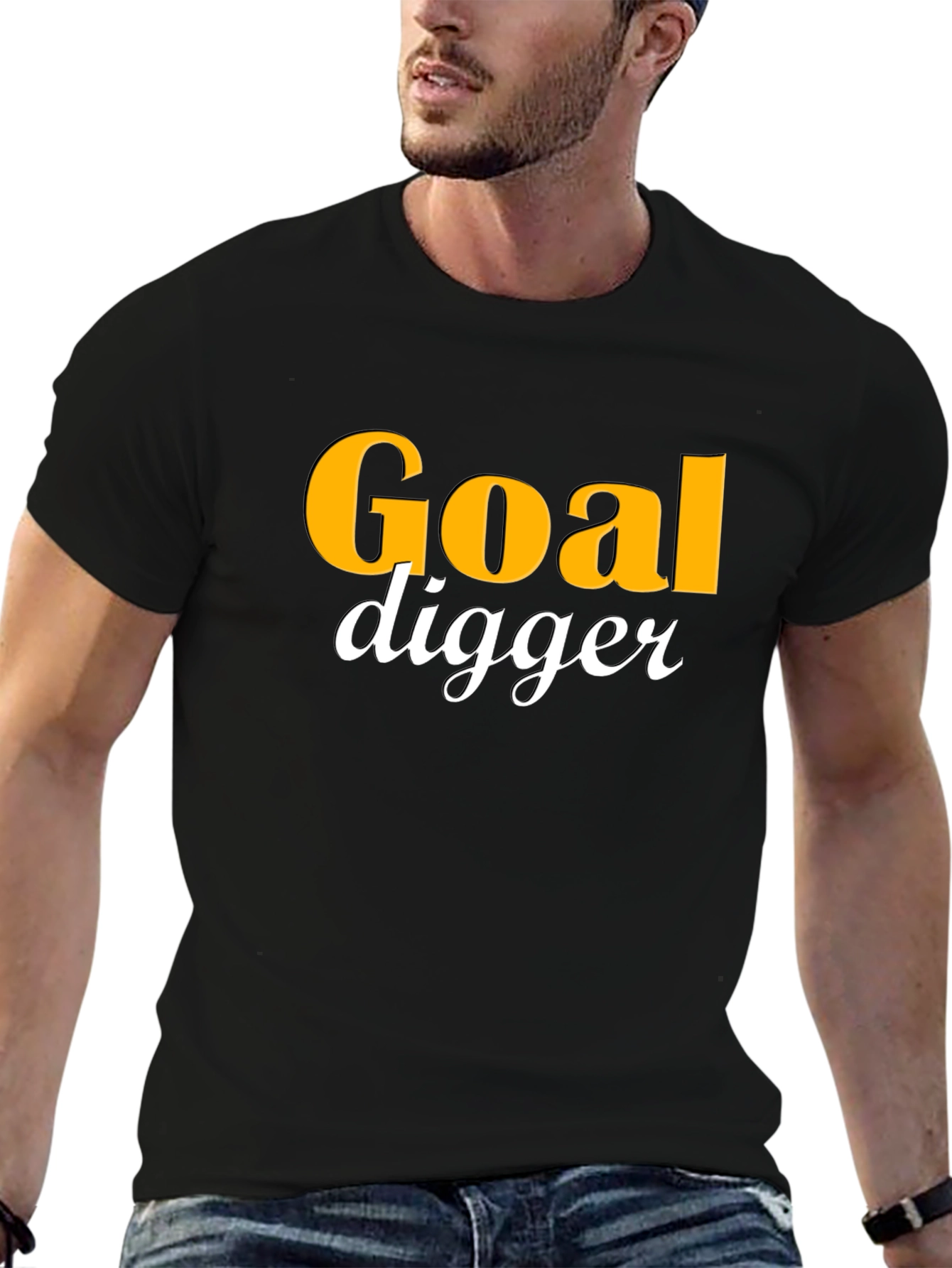Goal Digger Graphic Tee - Trendy Statement T-Shirt