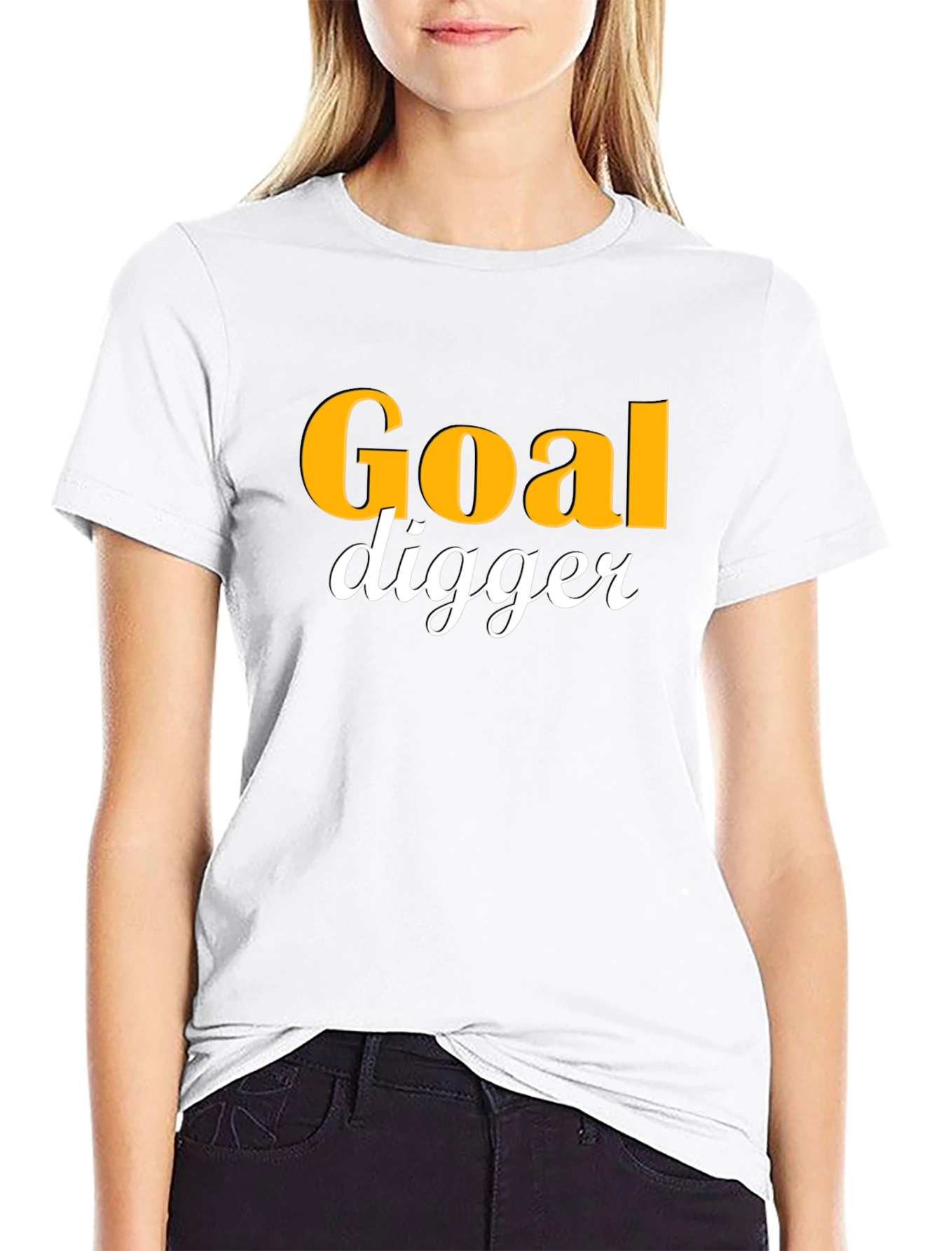 Goal Digger Graphic Tee - Trendy Statement T-Shirt
