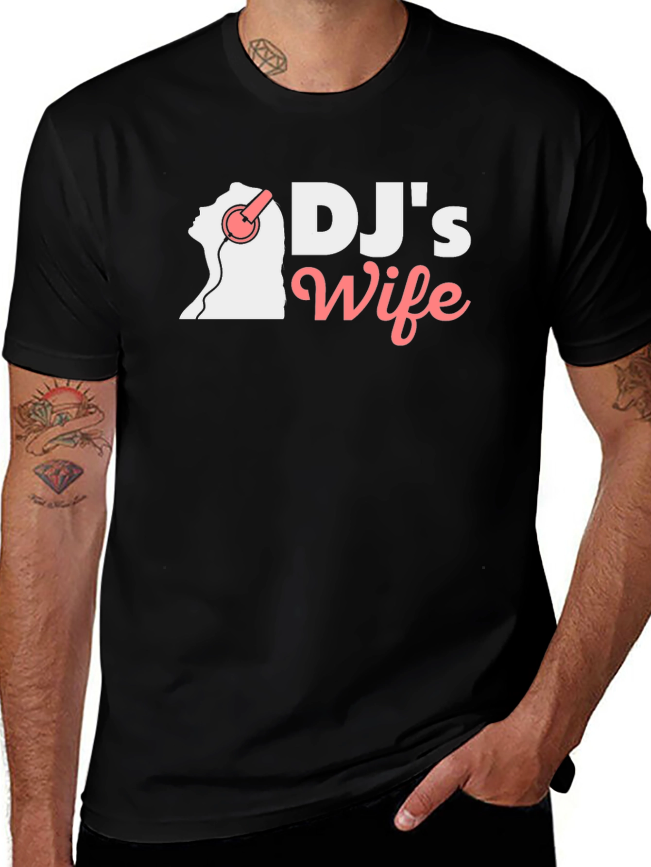 DJs Wife Black Graphic Tee Shirt