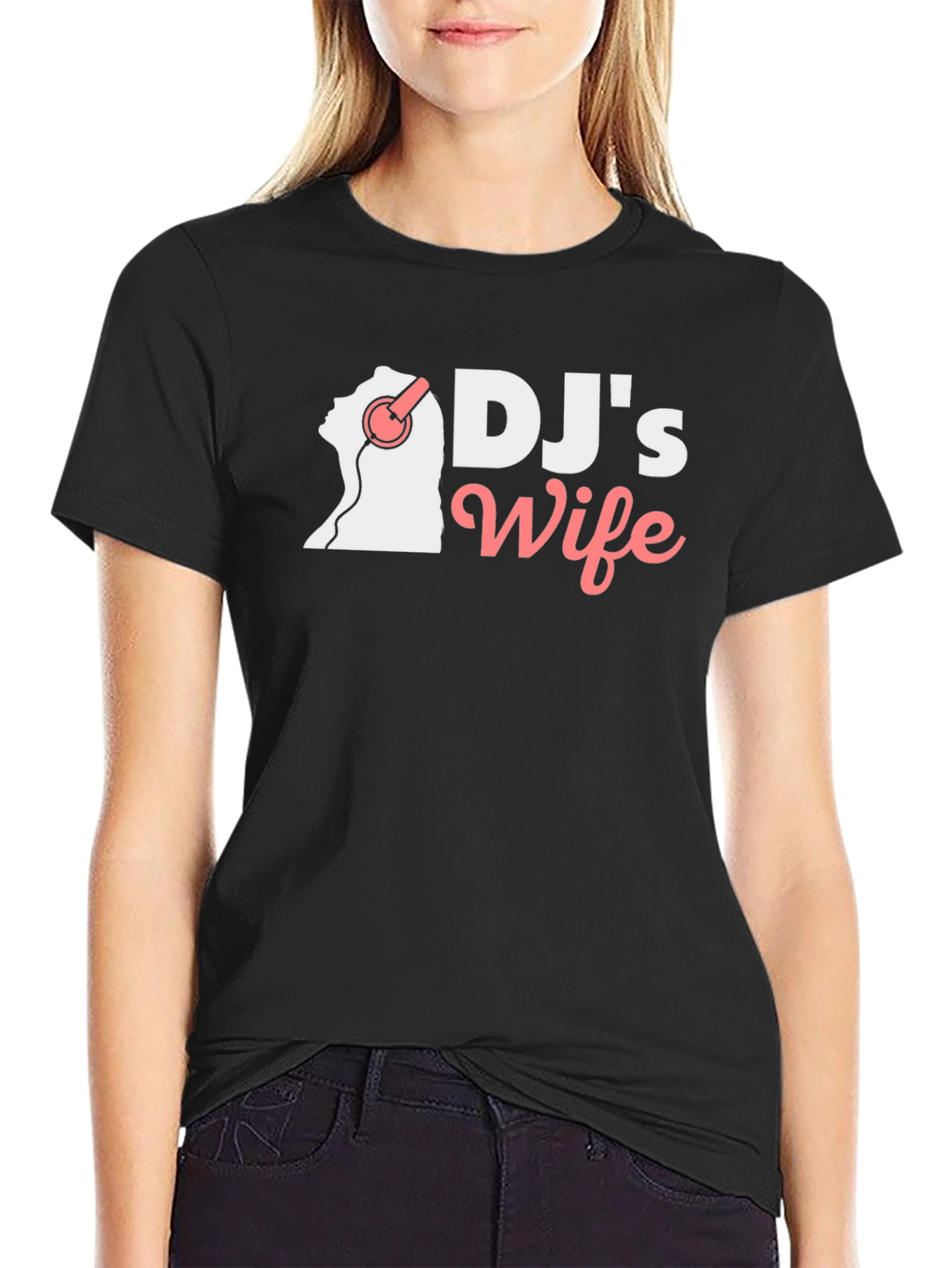 DJs Wife Black Graphic Tee Shirt
