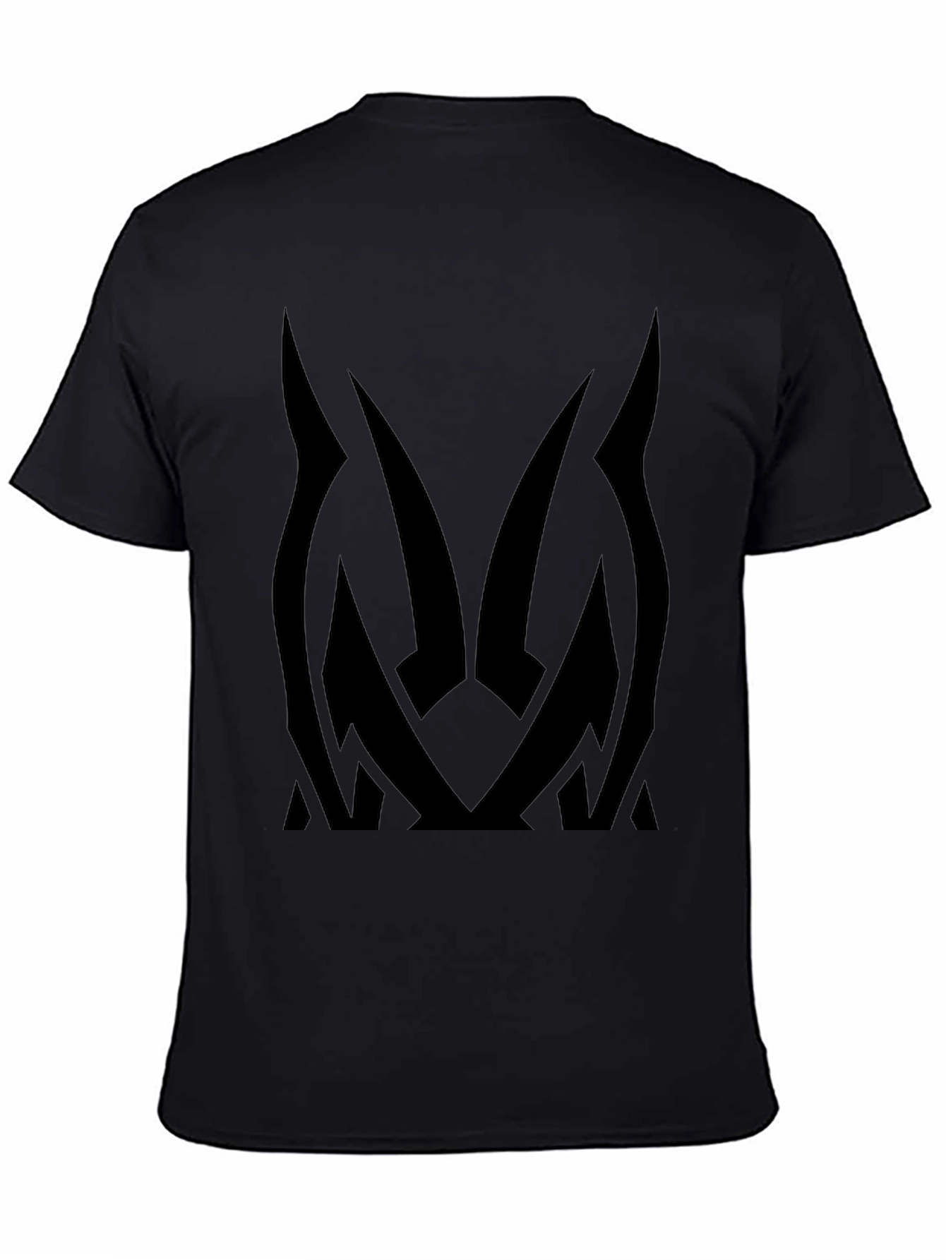 Mens Black Graphic Tee - Abstract Design